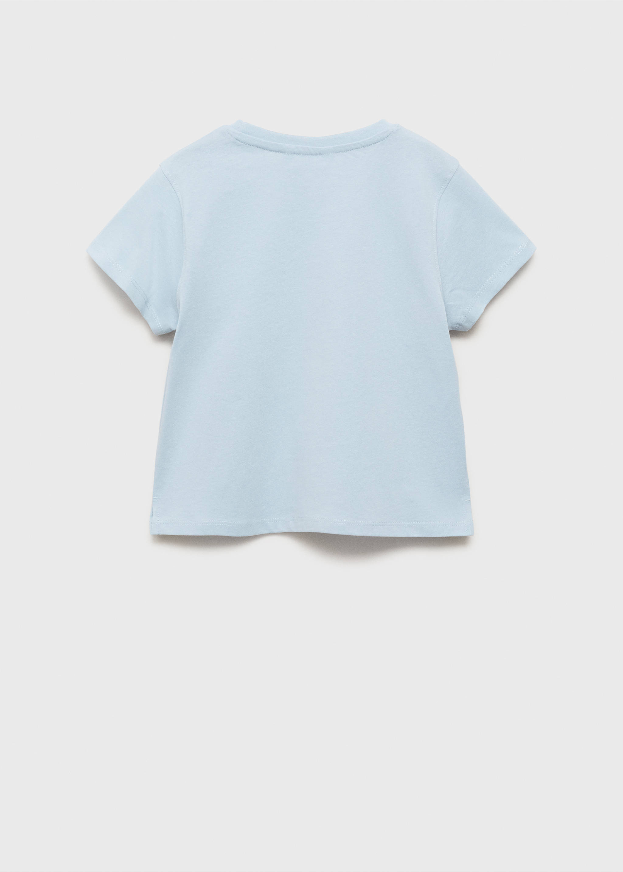 T-shirt imprimé manches courtes - Verso de l’article, Bleu ciel. Ref: 17003293-00.