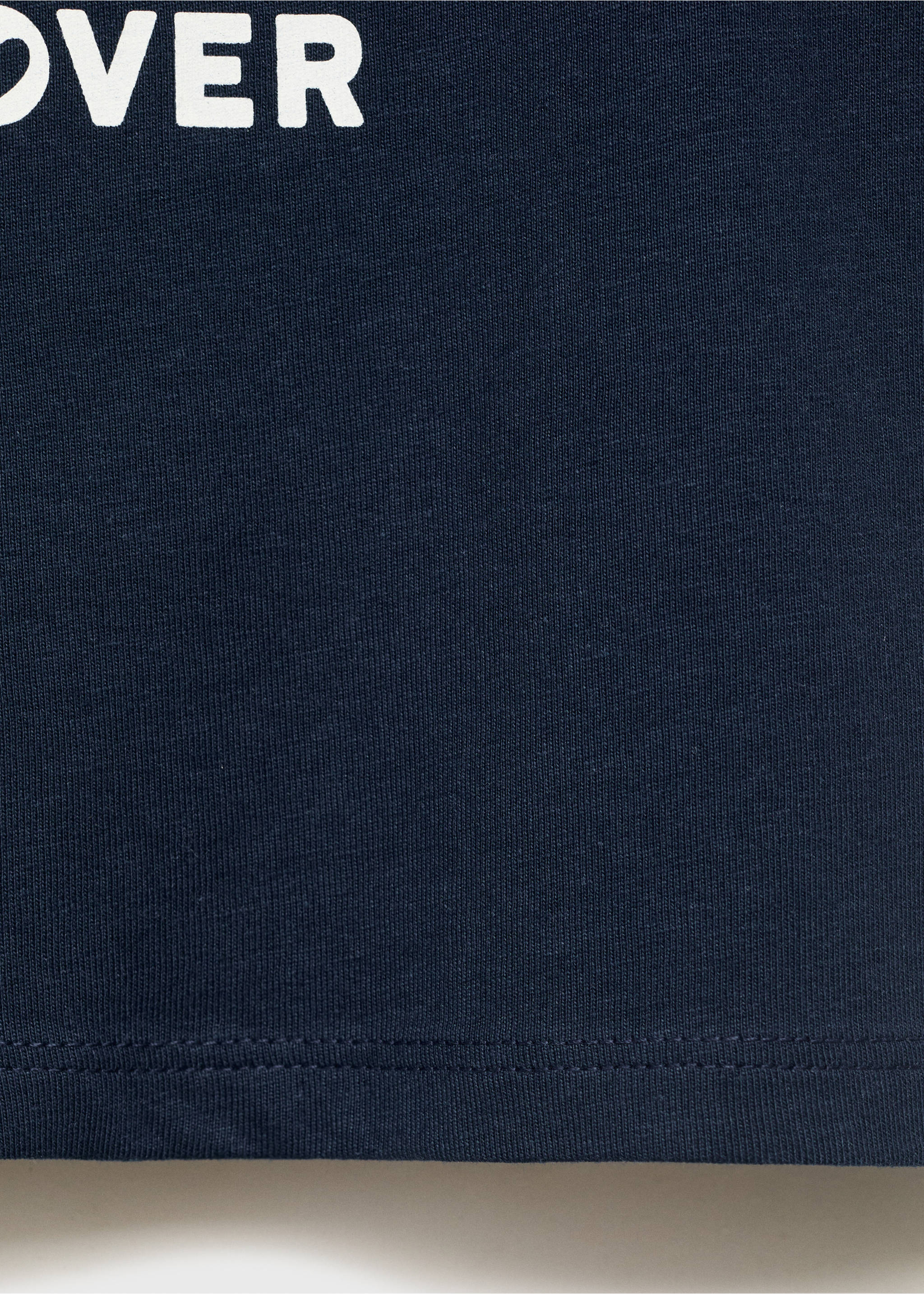 Short-sleeved printed t-shirt - Details of the article 0, Navy. Ref: 17003293-00.