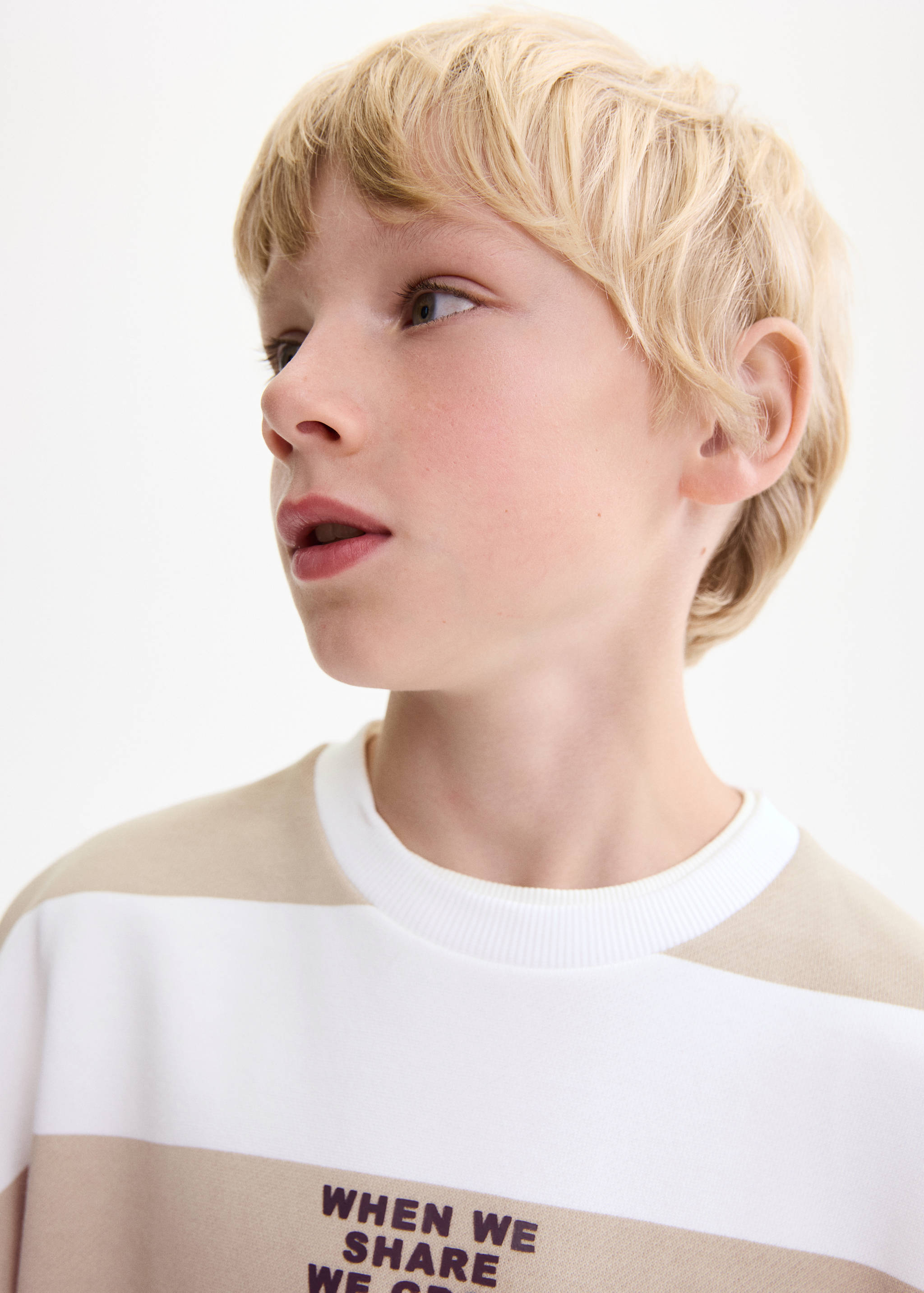 Striped cotton-blend sweatshirt - Details of the article 1