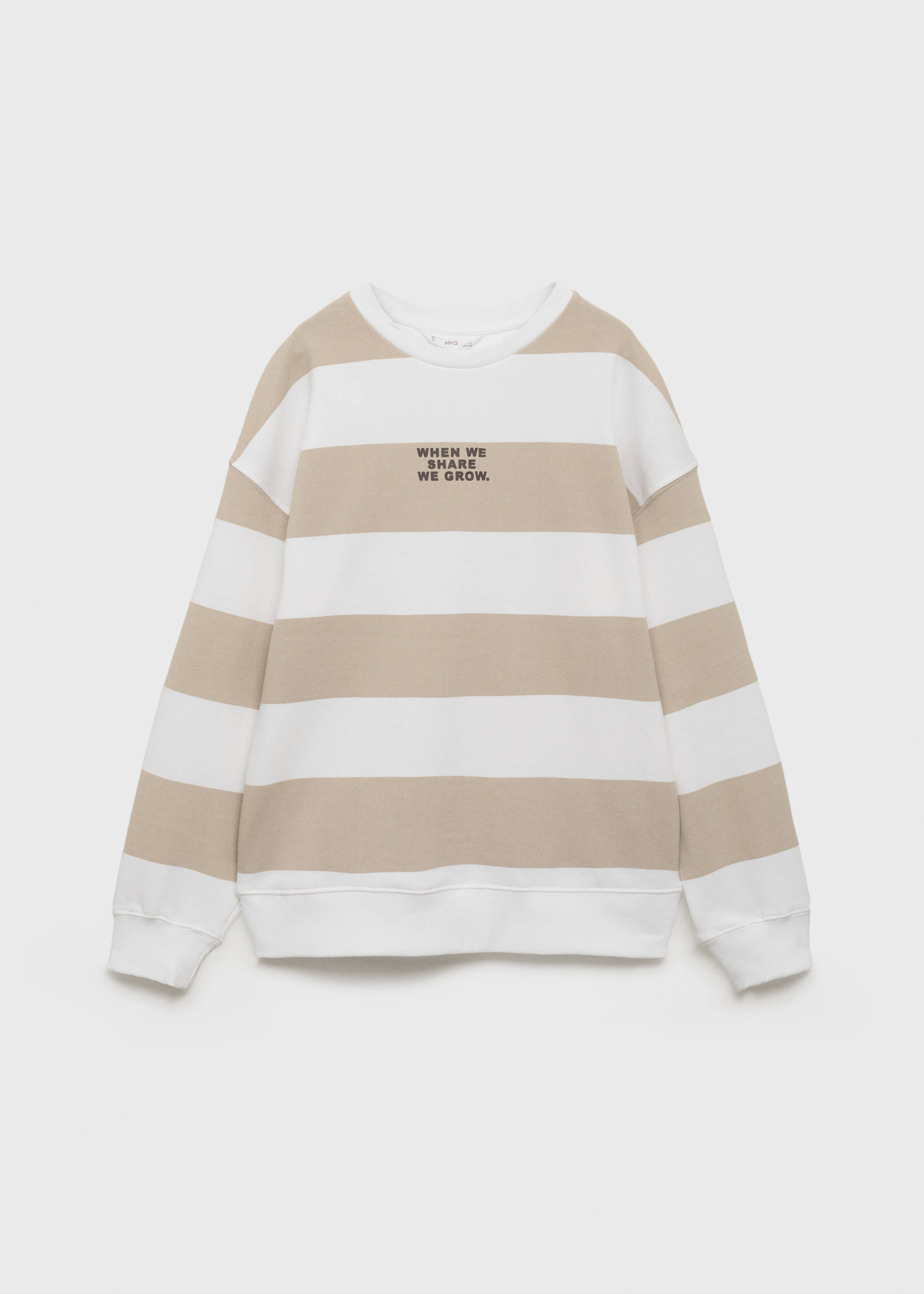 Striped cotton-blend sweatshirt - Article without model