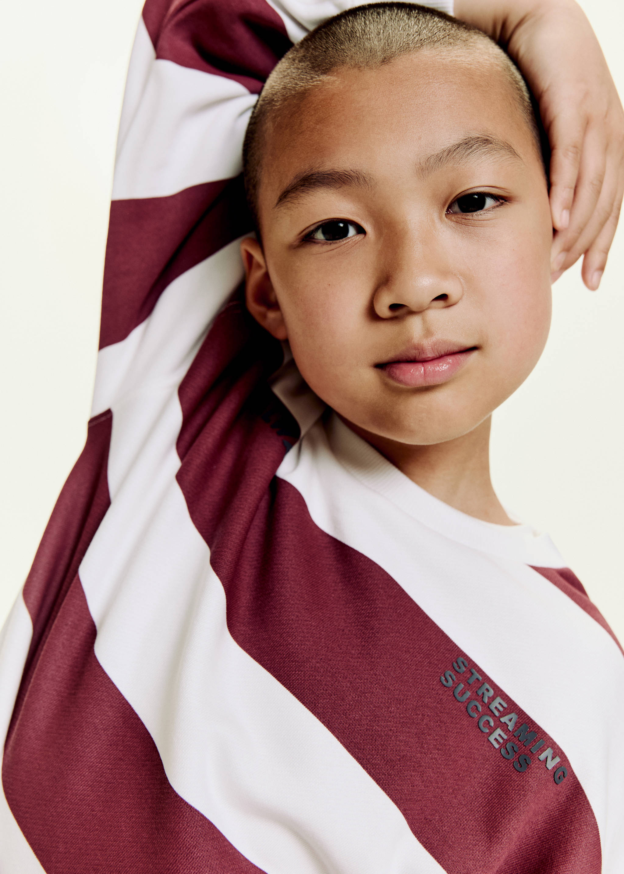 Striped cotton-blend sweatshirt - Details of the article 1