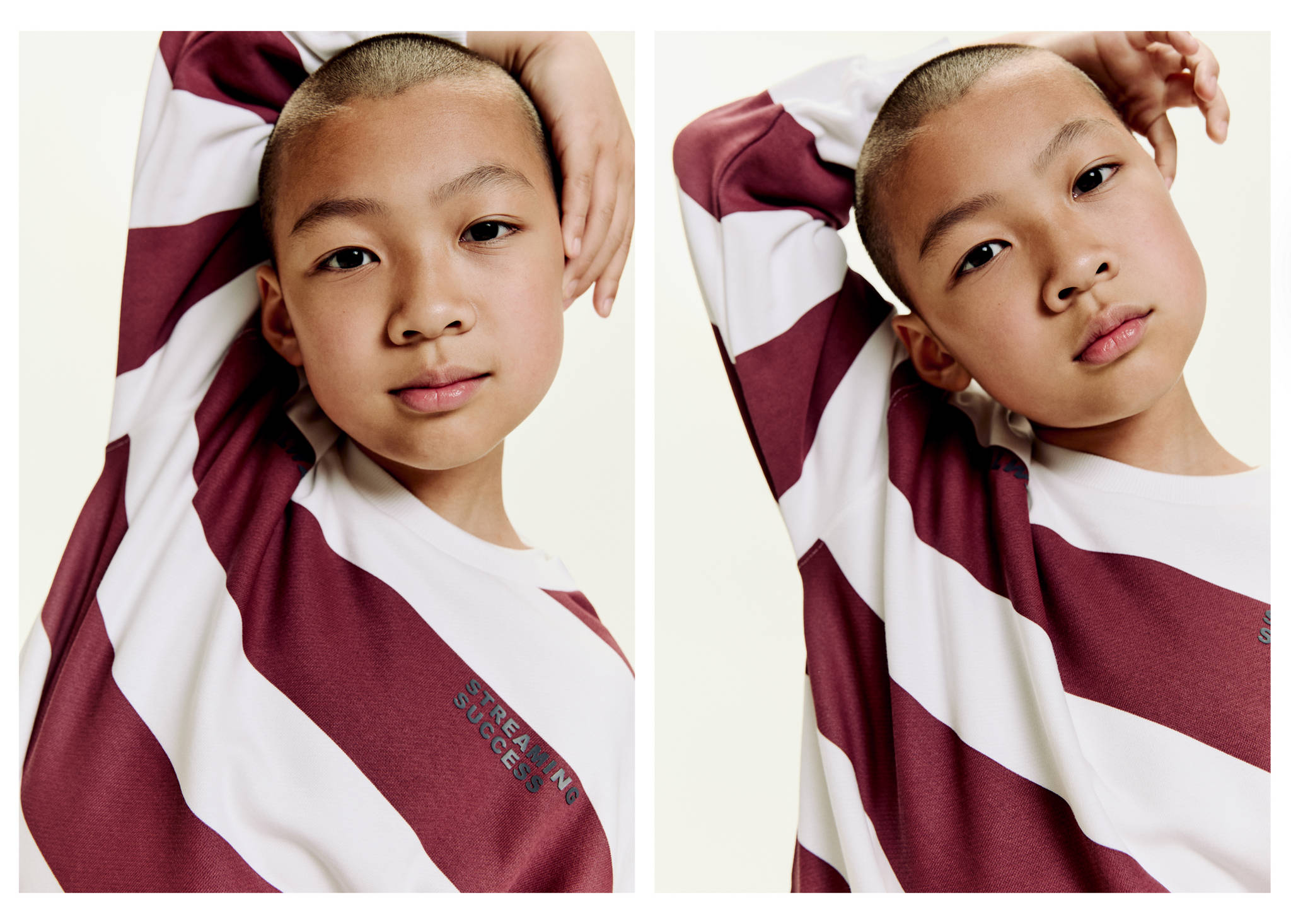 Striped cotton-blend sweatshirt - Panoramic plane