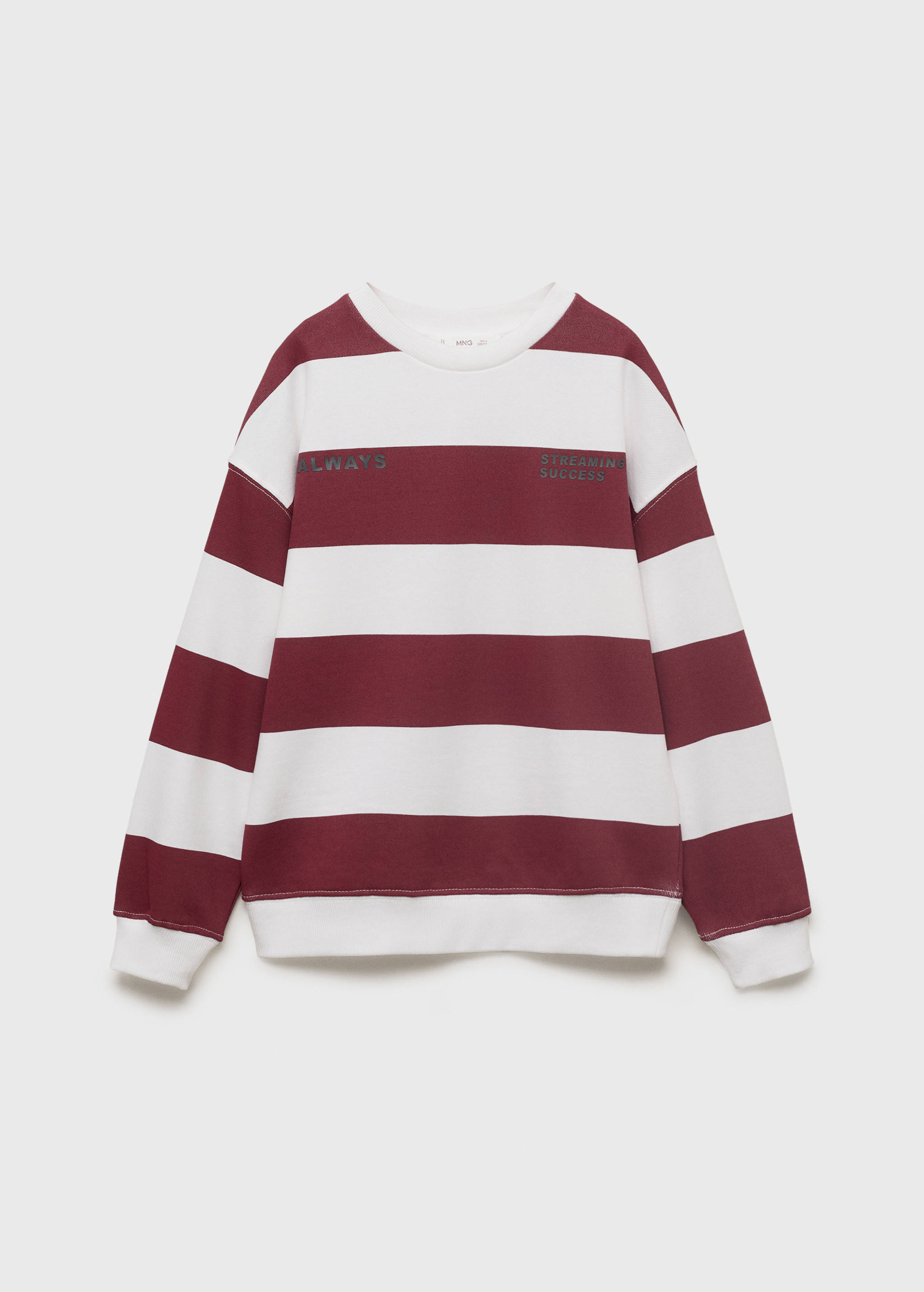 Striped cotton-blend sweatshirt - Article without model