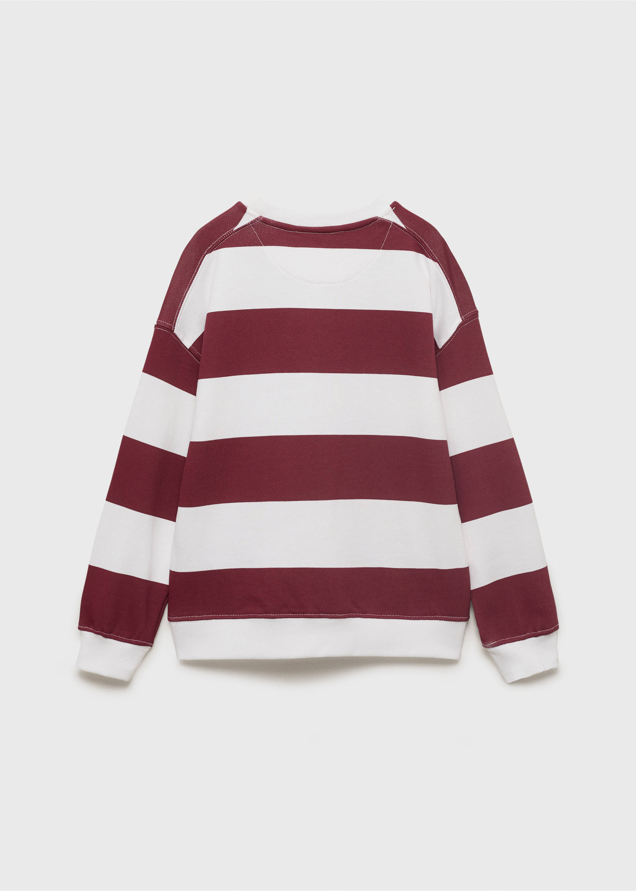 Striped cotton-blend sweatshirt - Reverse of the article, Wine. Ref: 17003294-00.
