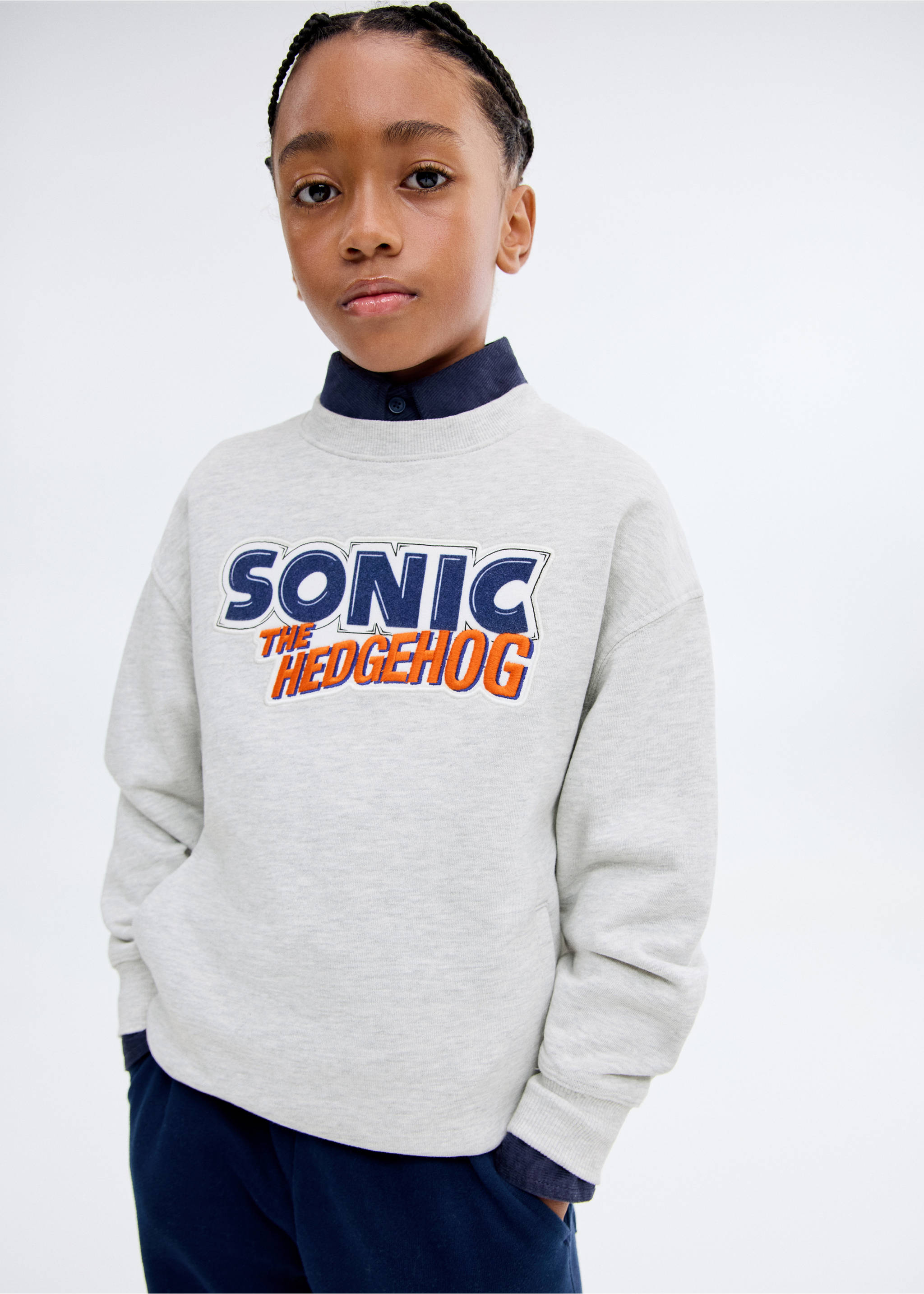 Sudadera Sonic - Plano general, Gris medio vigoré. Ref: 17003295-00.
