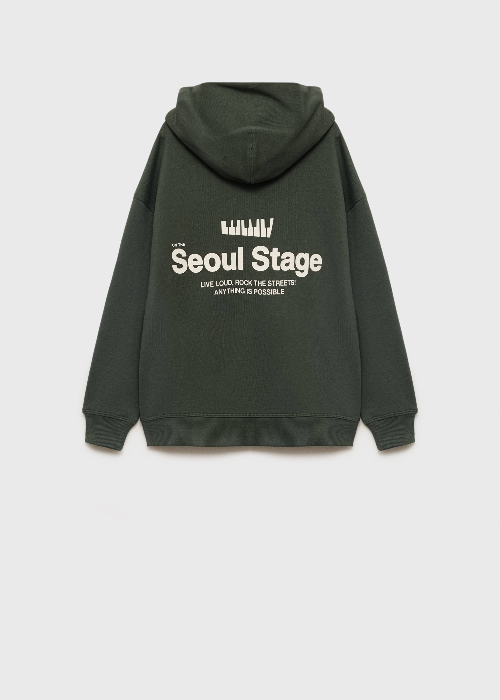 Sudadera estampada capucha - Reverso del artículo