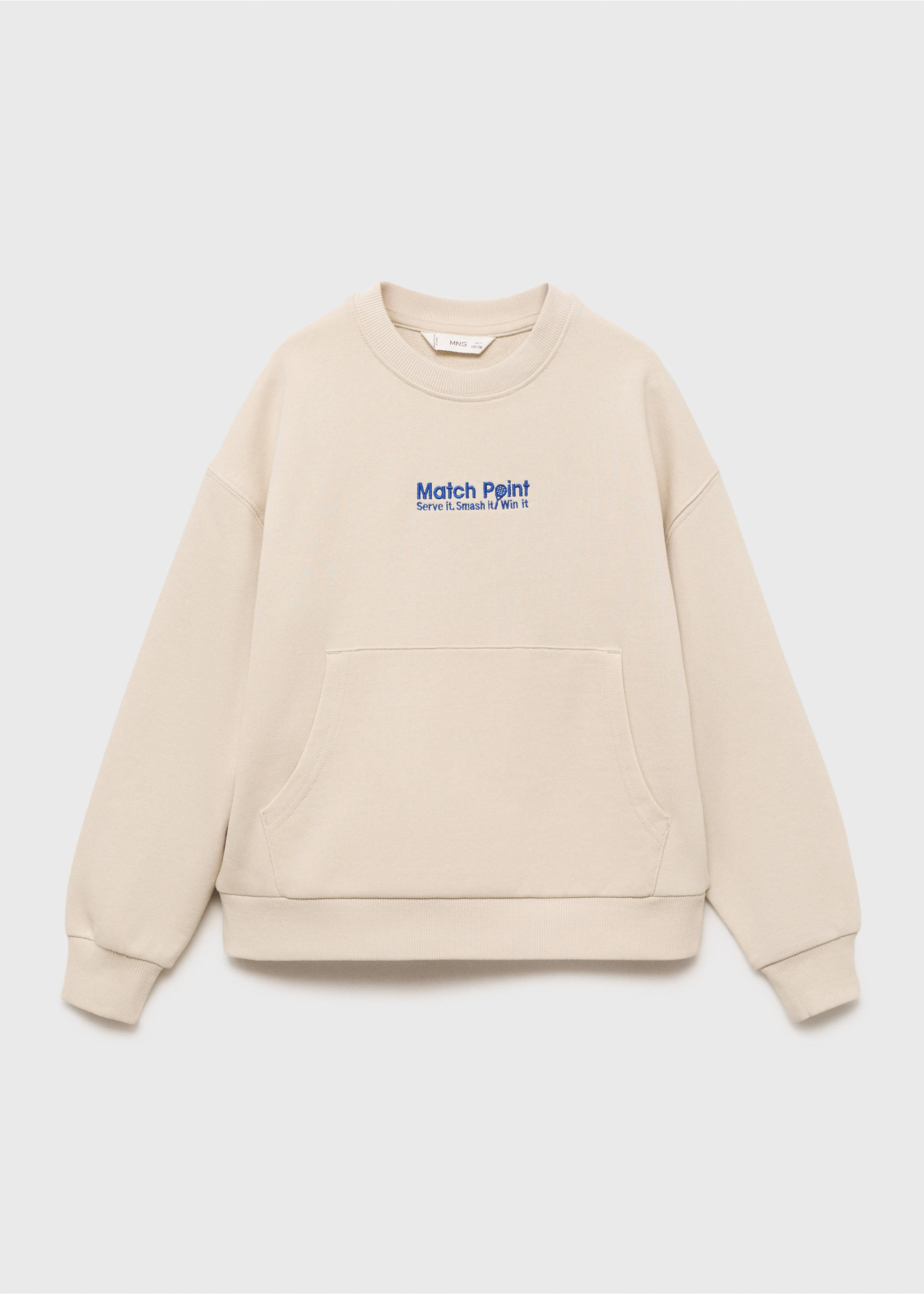 Printed embroidered sweatshirt - Article without model, Sand. Ref: 17003299-00.