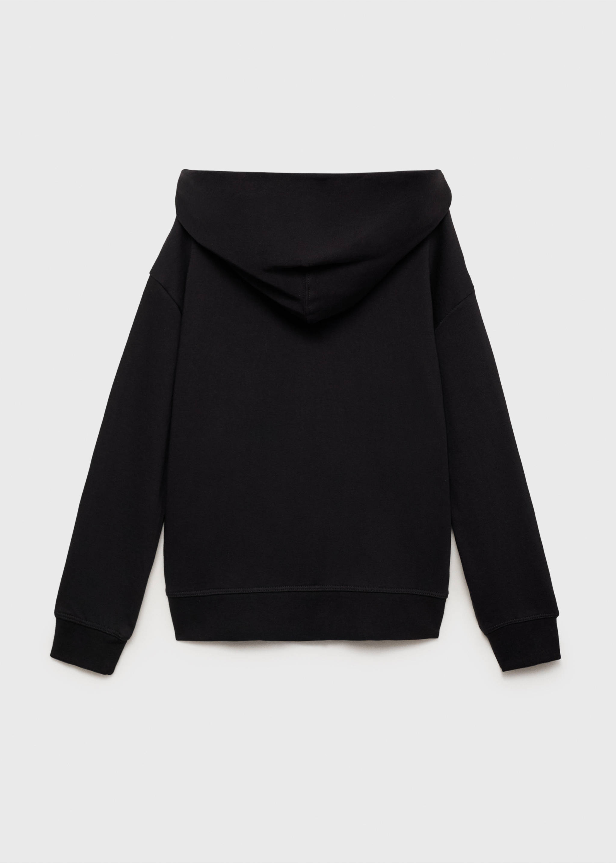 Sudadera capucha cremallera - Reverso del artículo, Negro. Ref: 17003300-00.