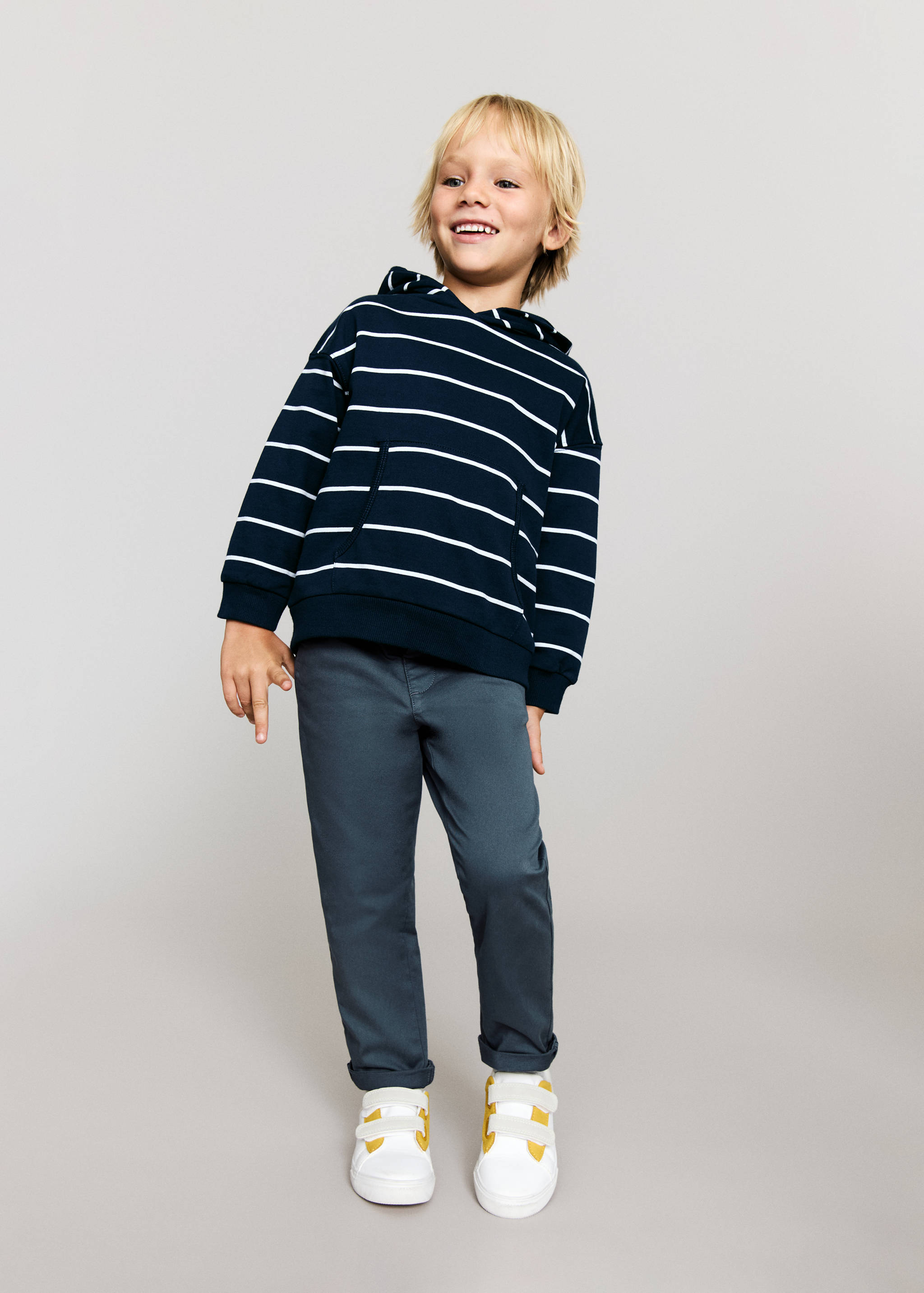 Sudadera rayas capucha - Plano general