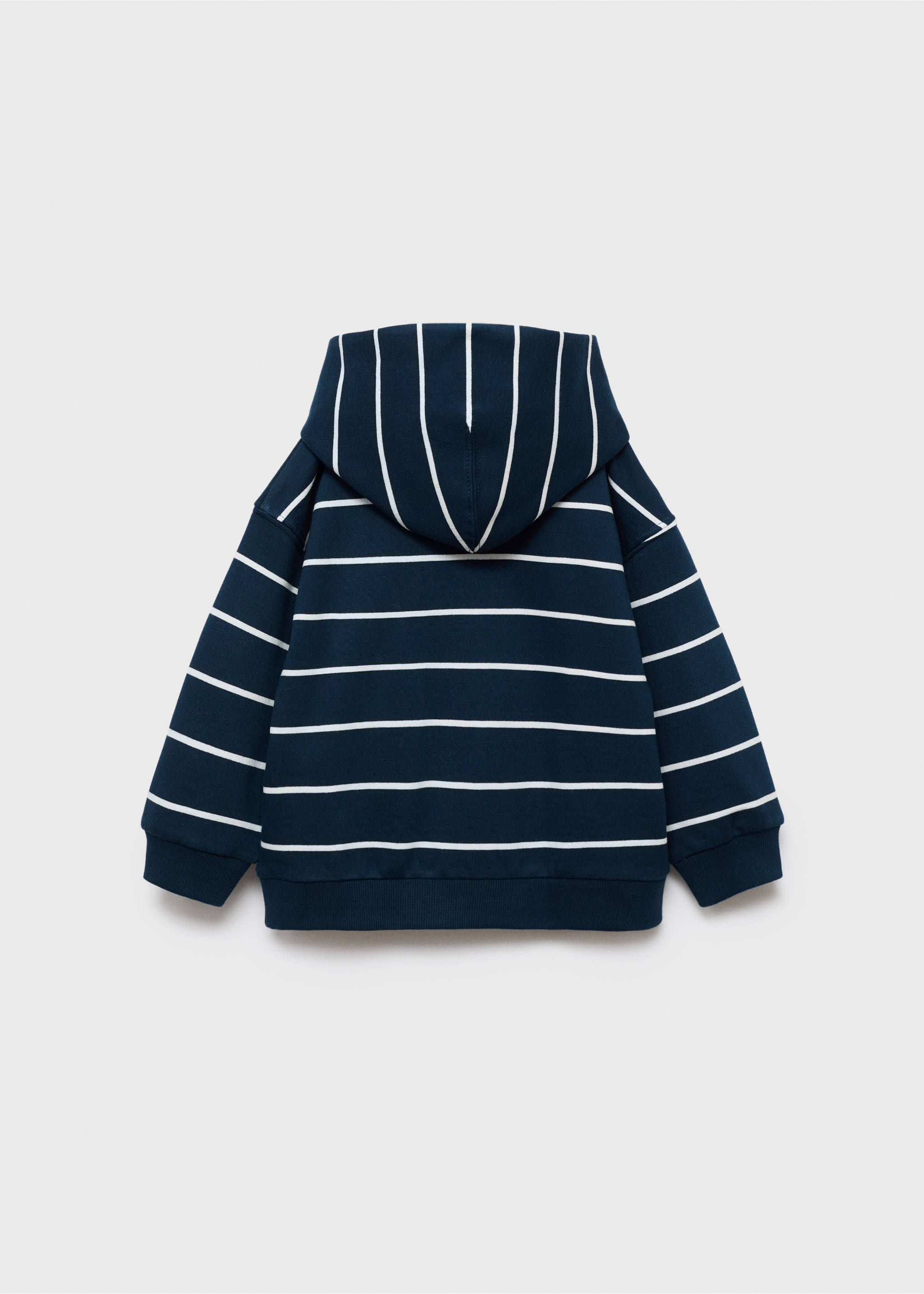 Sudadera rayas capucha - Reverso del artículo, Azul marino. Ref: 17003301-00.