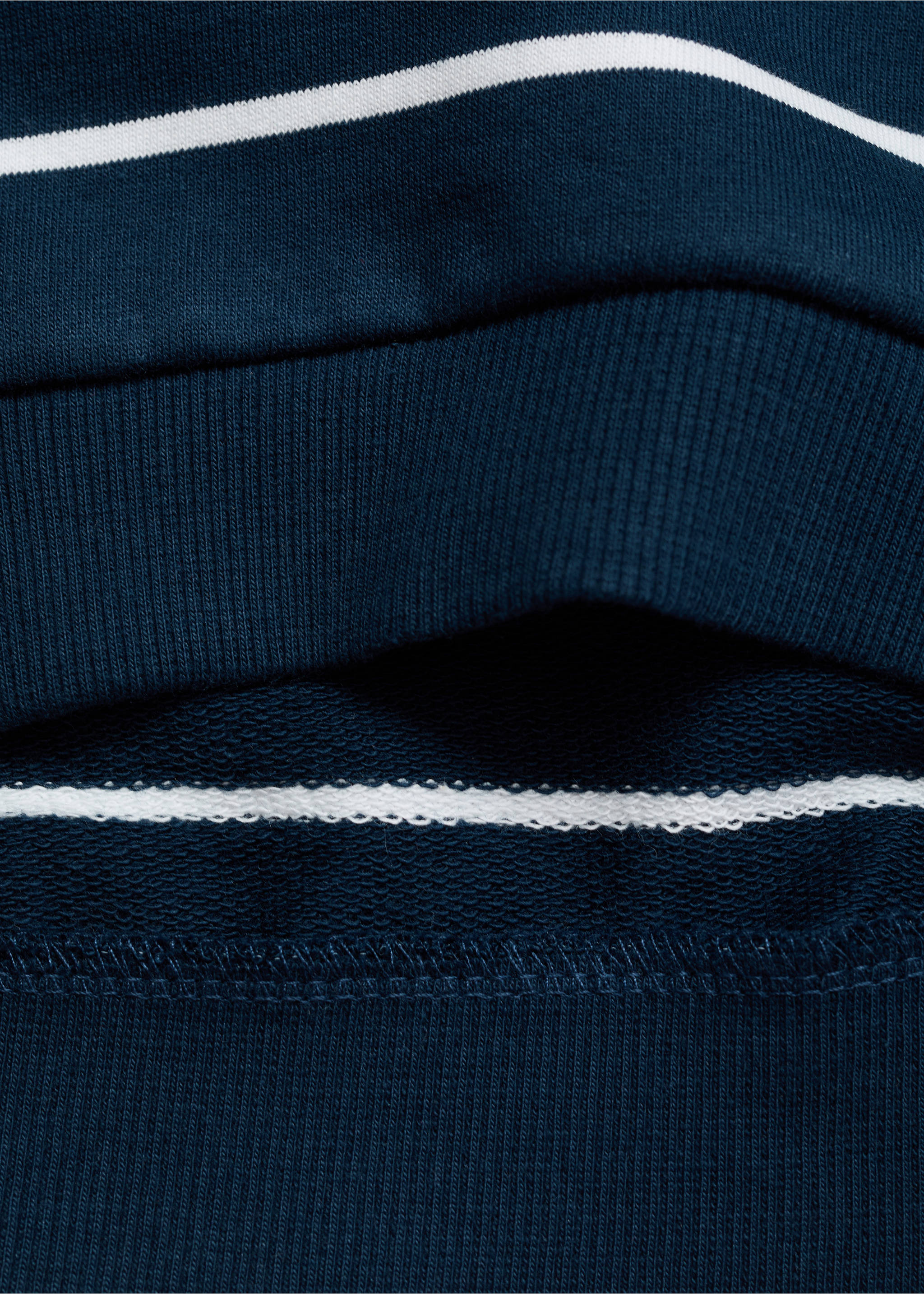 Sudadera rayas capucha - Detalle del artículo 0, Azul marino. Ref: 17003301-00.