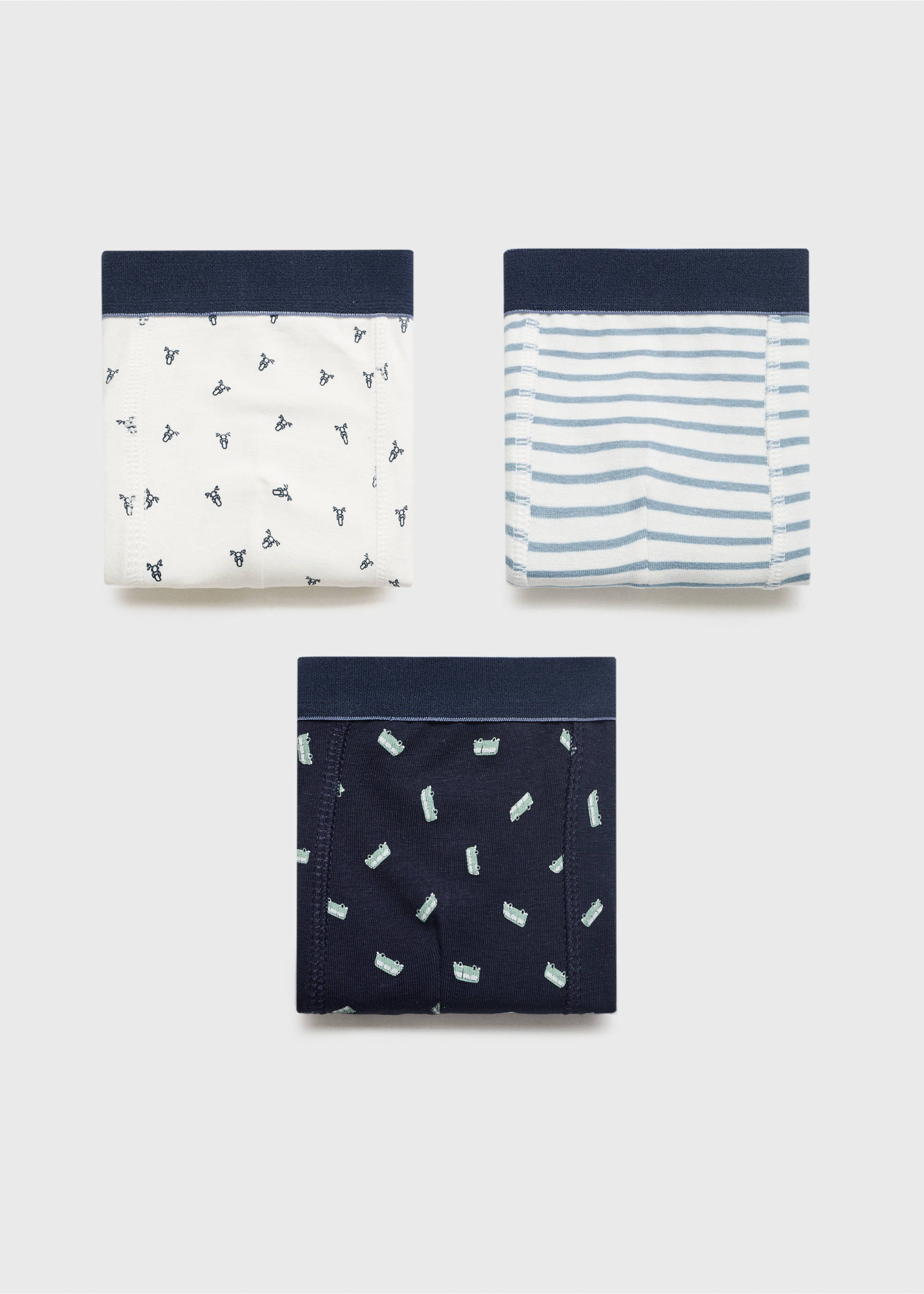 3-pack combined briefs - Article without model, Off White. Ref: 17003305-00.