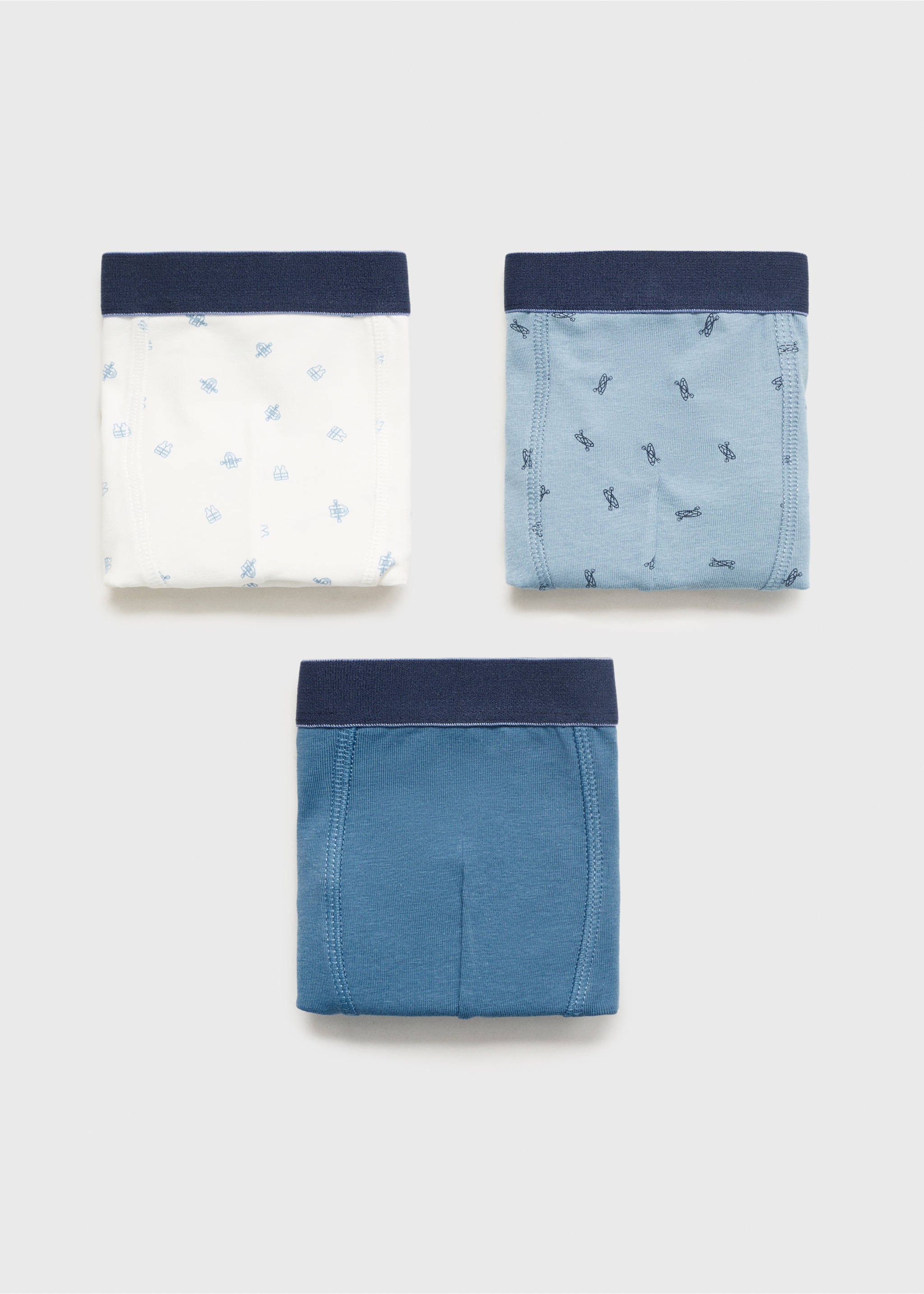 3-pack combined briefs - Article without model, Blue. Ref: 17003309-00.