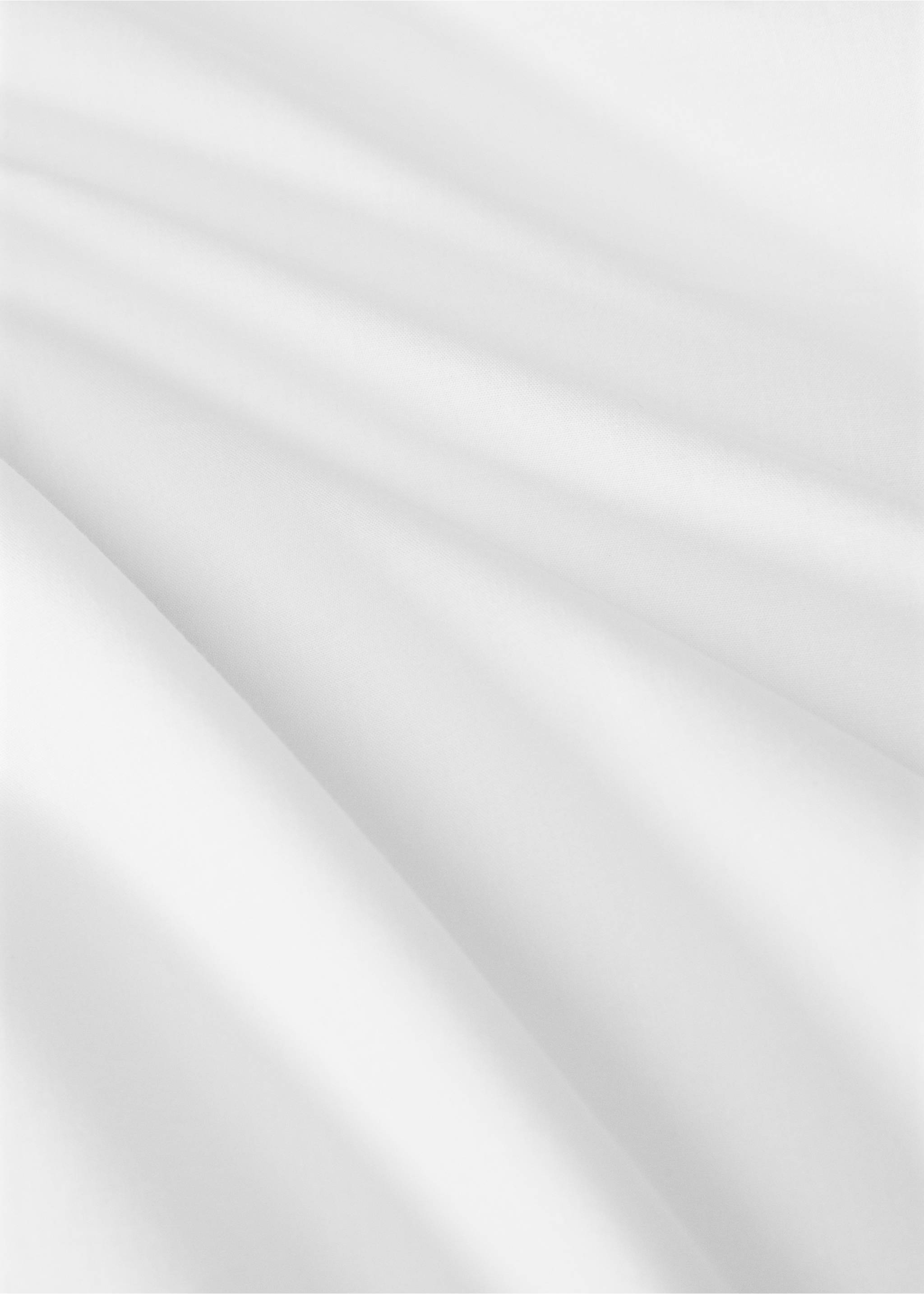 Cotton top sheet with openwork embroidery for 180/200 cm bed - Details of the article 3, White. Ref: 17003313-00.