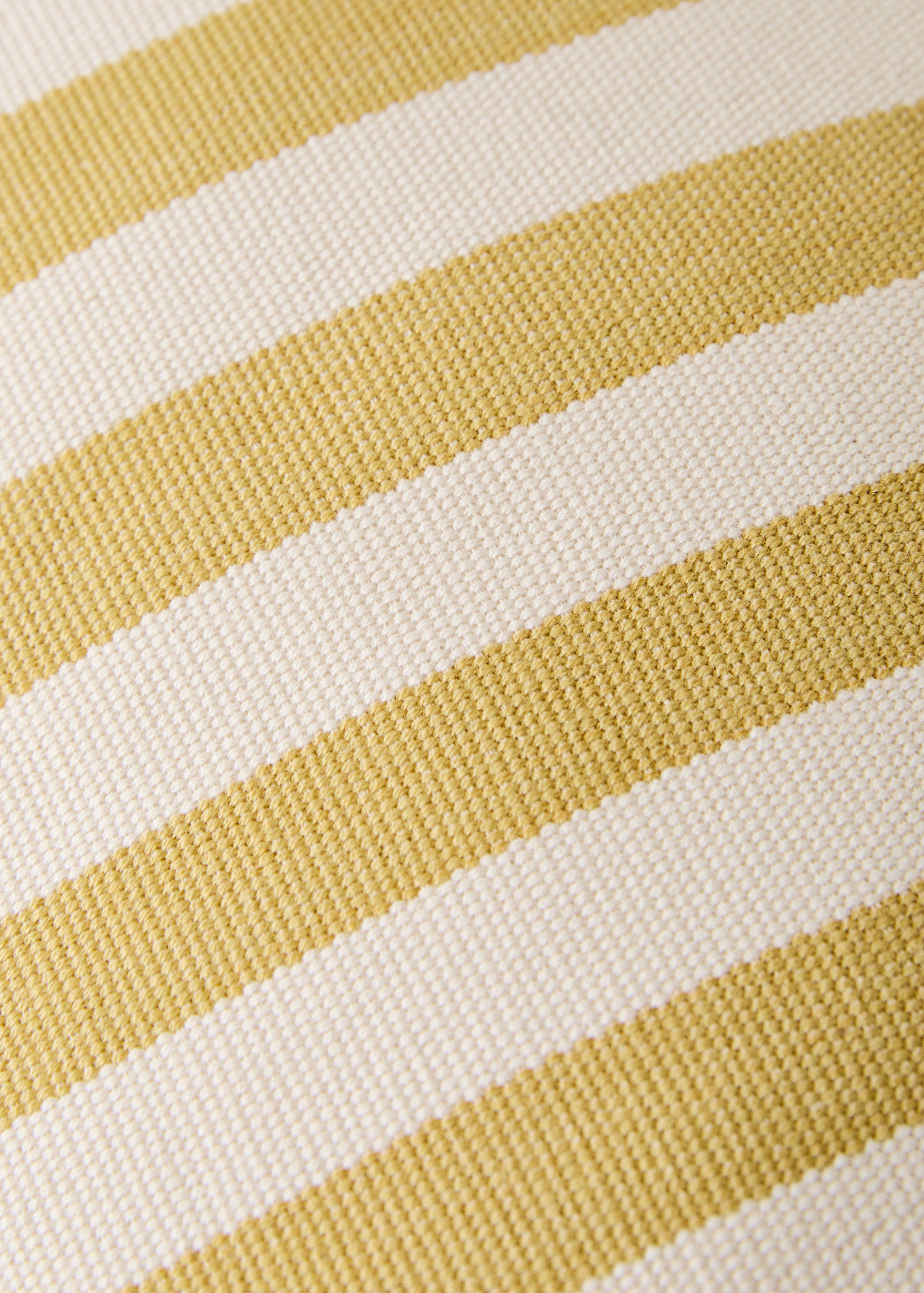 Cotton two-tone cushion cover with woven stripes 30x50 cm - Details of the article 3