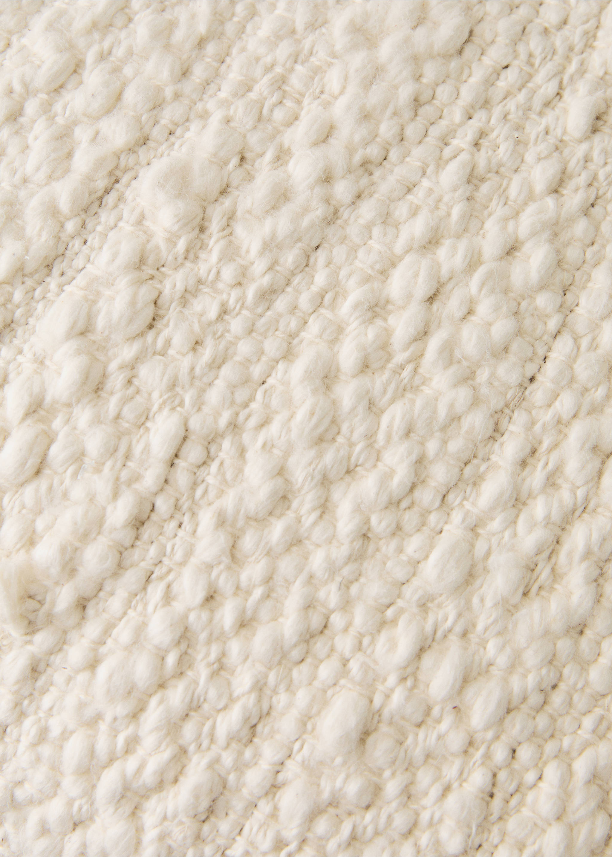 Structured cotton cushion cover 50x50 cm - Details of the article 4, Ivory White. Ref: 17003326-00.