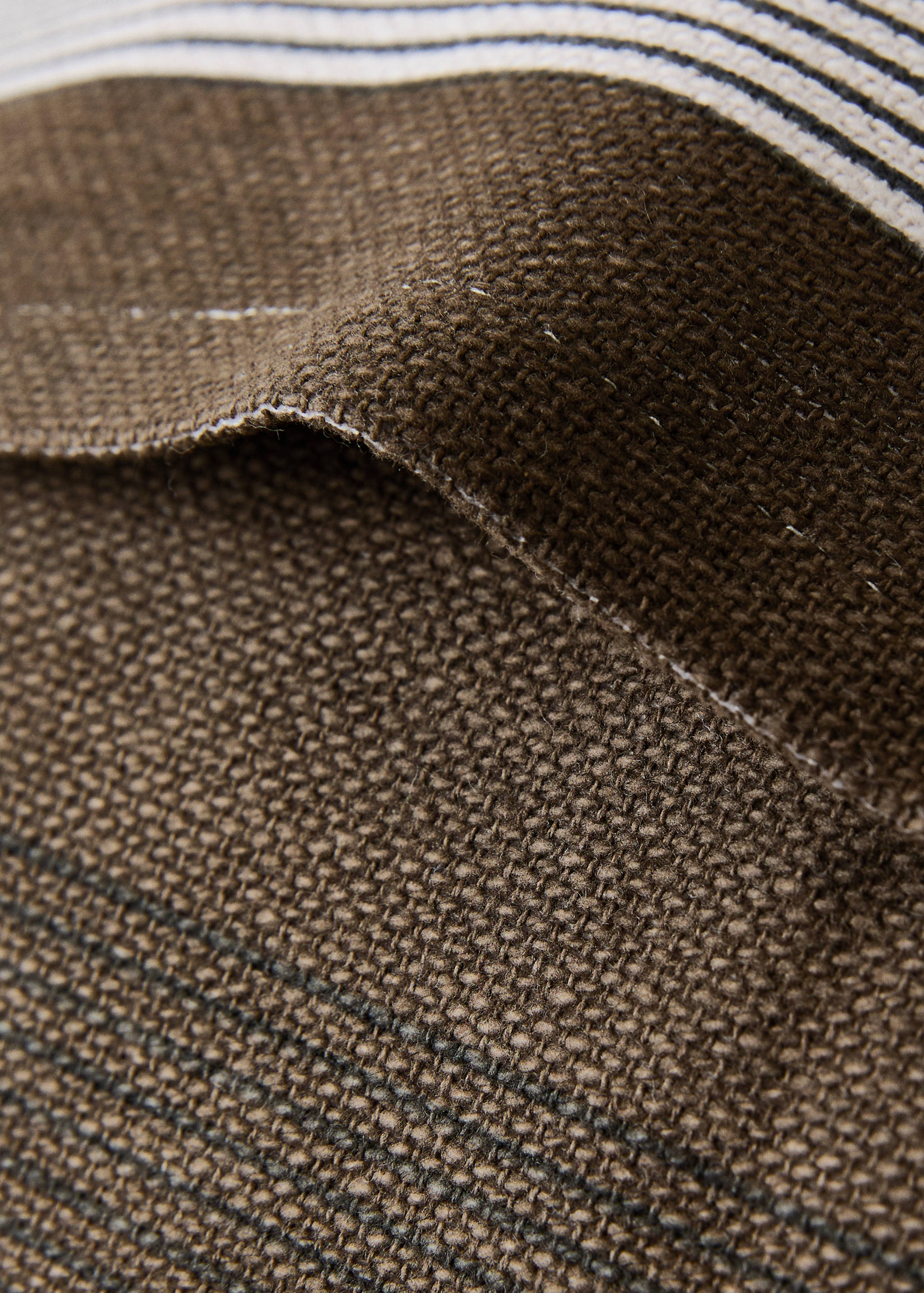 Baumwoll-Kissenhülle mit mehrfarbigem Streifenmuster 30 x 50 cm - Detail des Artikels 3