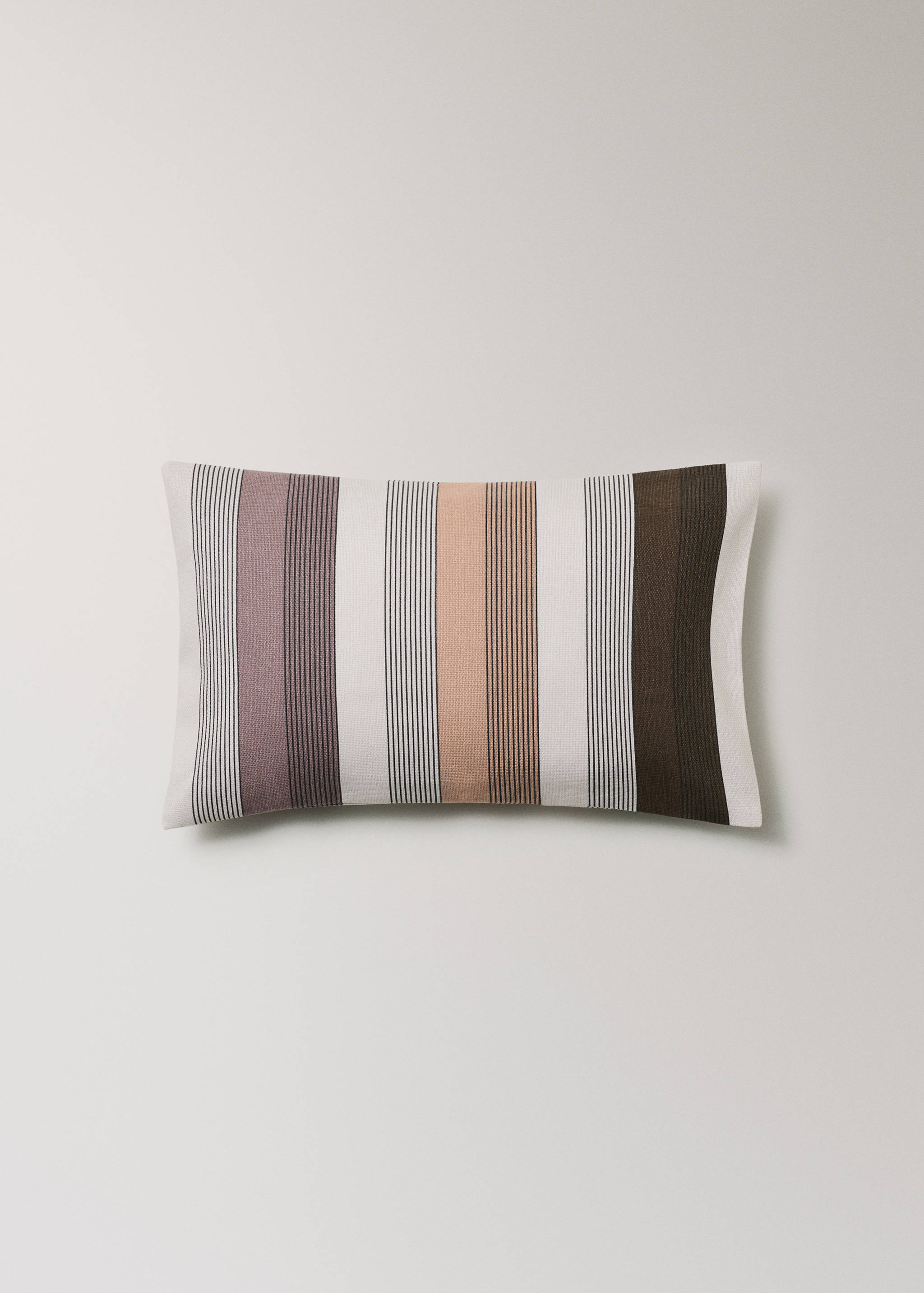 Baumwoll-Kissenhülle mit mehrfarbigem Streifenmuster 30 x 50 cm - Artikel ohne Model