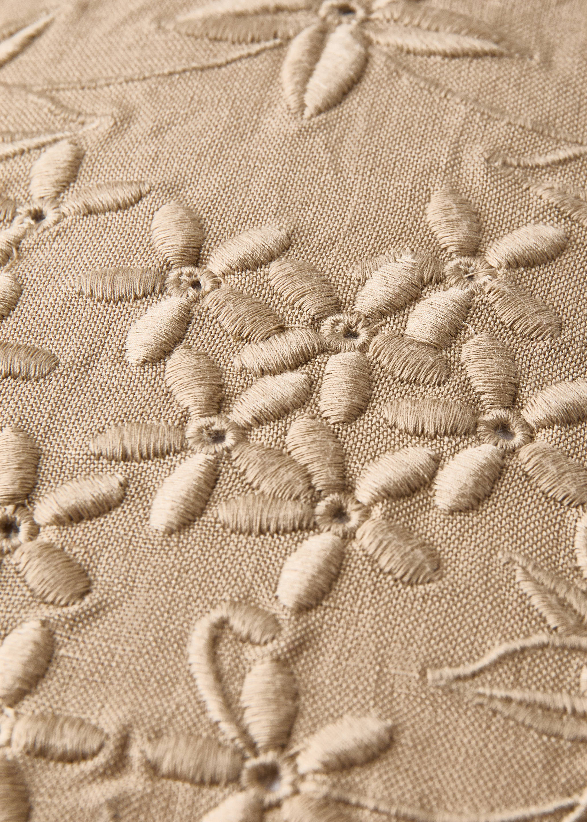 Housse de coussin lin coton à broderies 30x50 cm - Détail de l'article 4