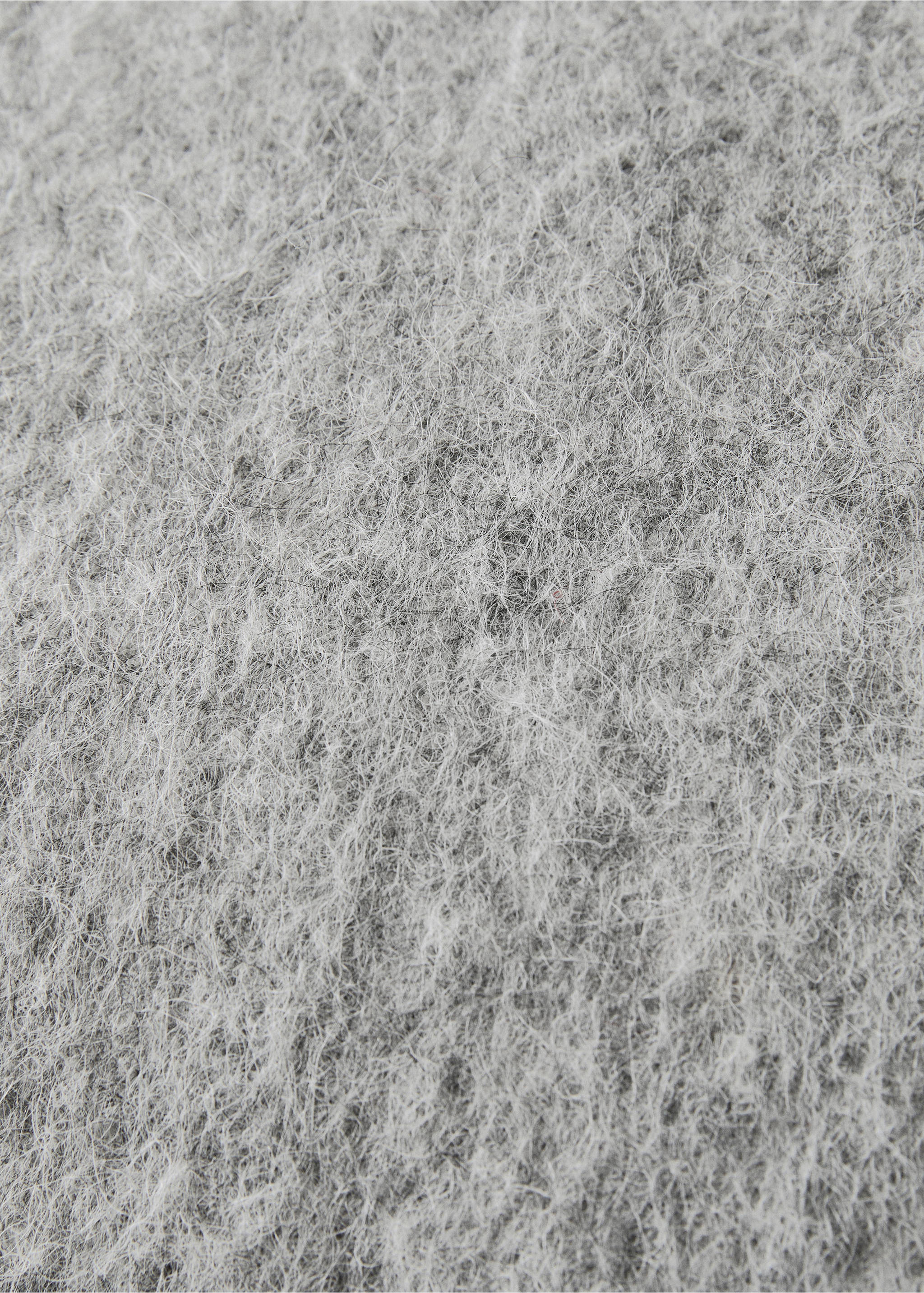 Carded-effect cushion cover 50x50 cm - Details of the article 4, Grey. Ref: 17003340-00.