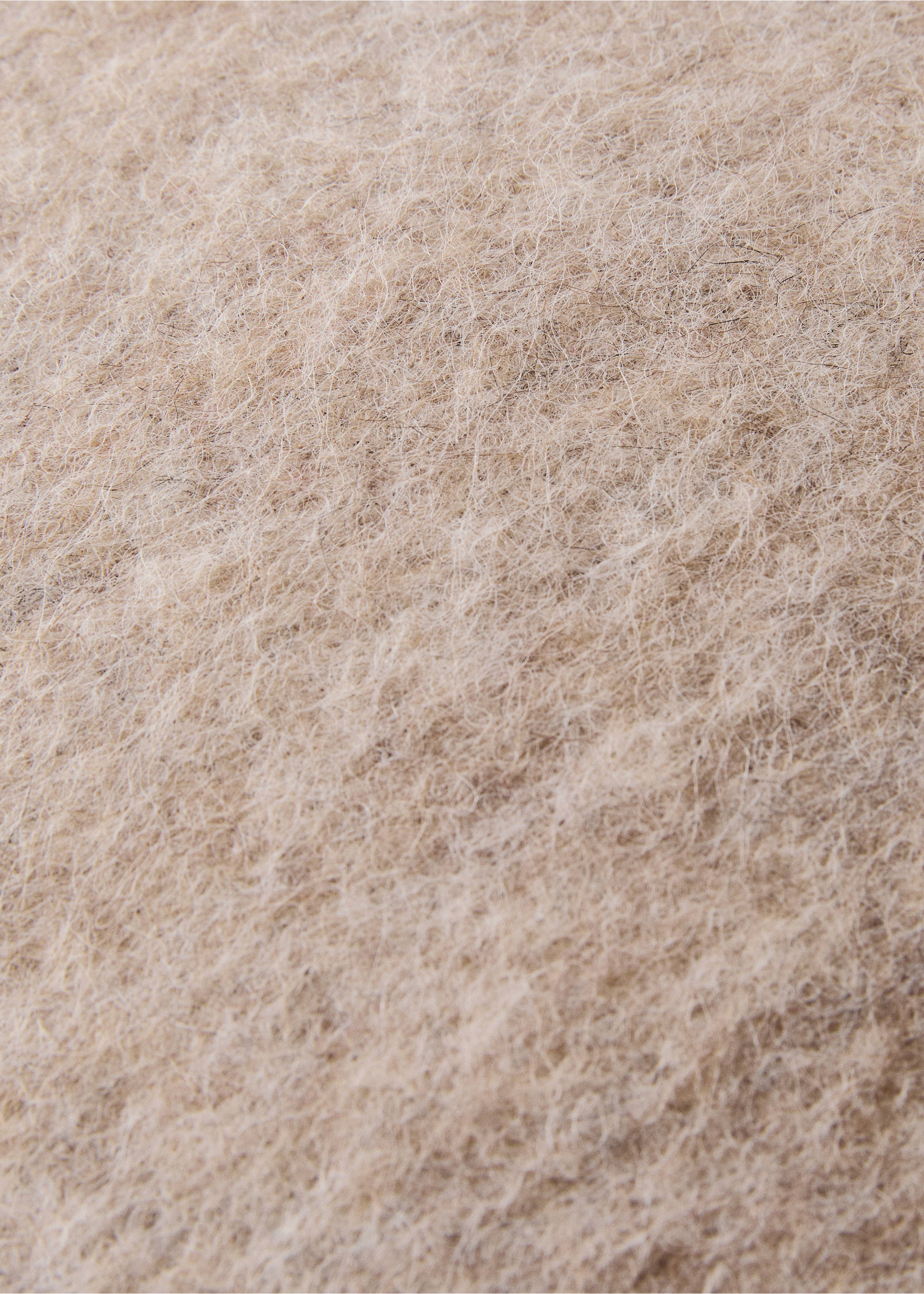 Carded-effect cushion cover 50x50 cm - Details of the article 4, Light/Pastel Brown. Ref: 17003340-00.