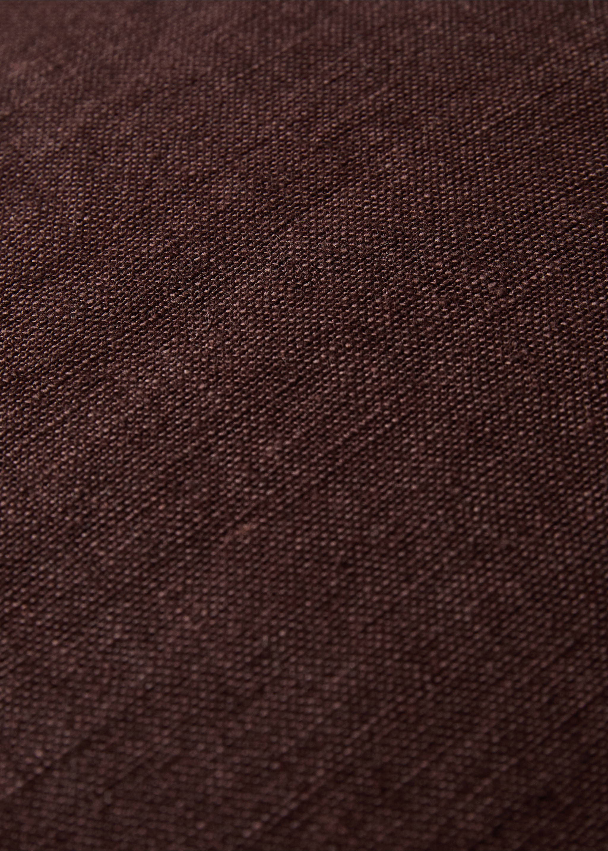 Linen cushion cover with zip 40x60 cm - Details of the article 2, Blackberry. Ref: 17003342-00.