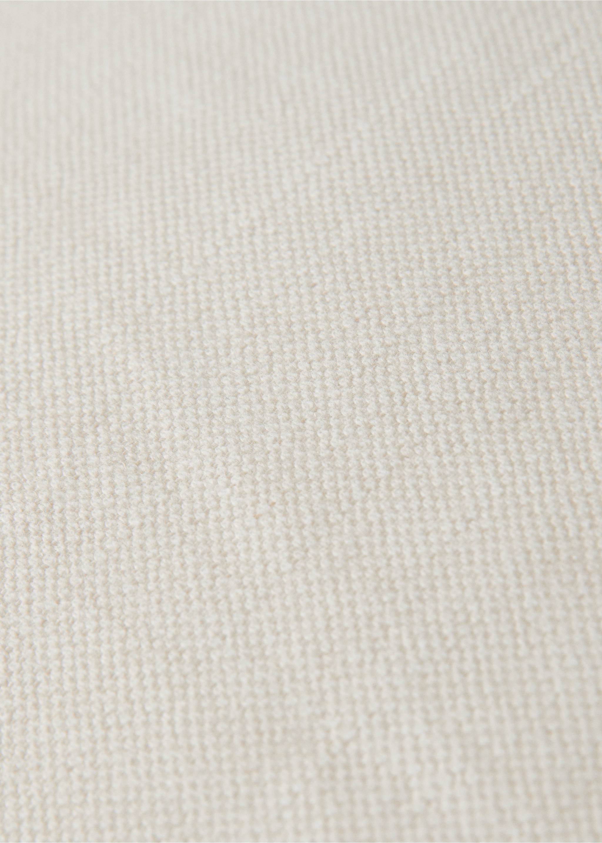 Cotton linen cushion cover with overlock tab 50x50 cm - Details of the article 4, Ivory White. Ref: 17003346-00.