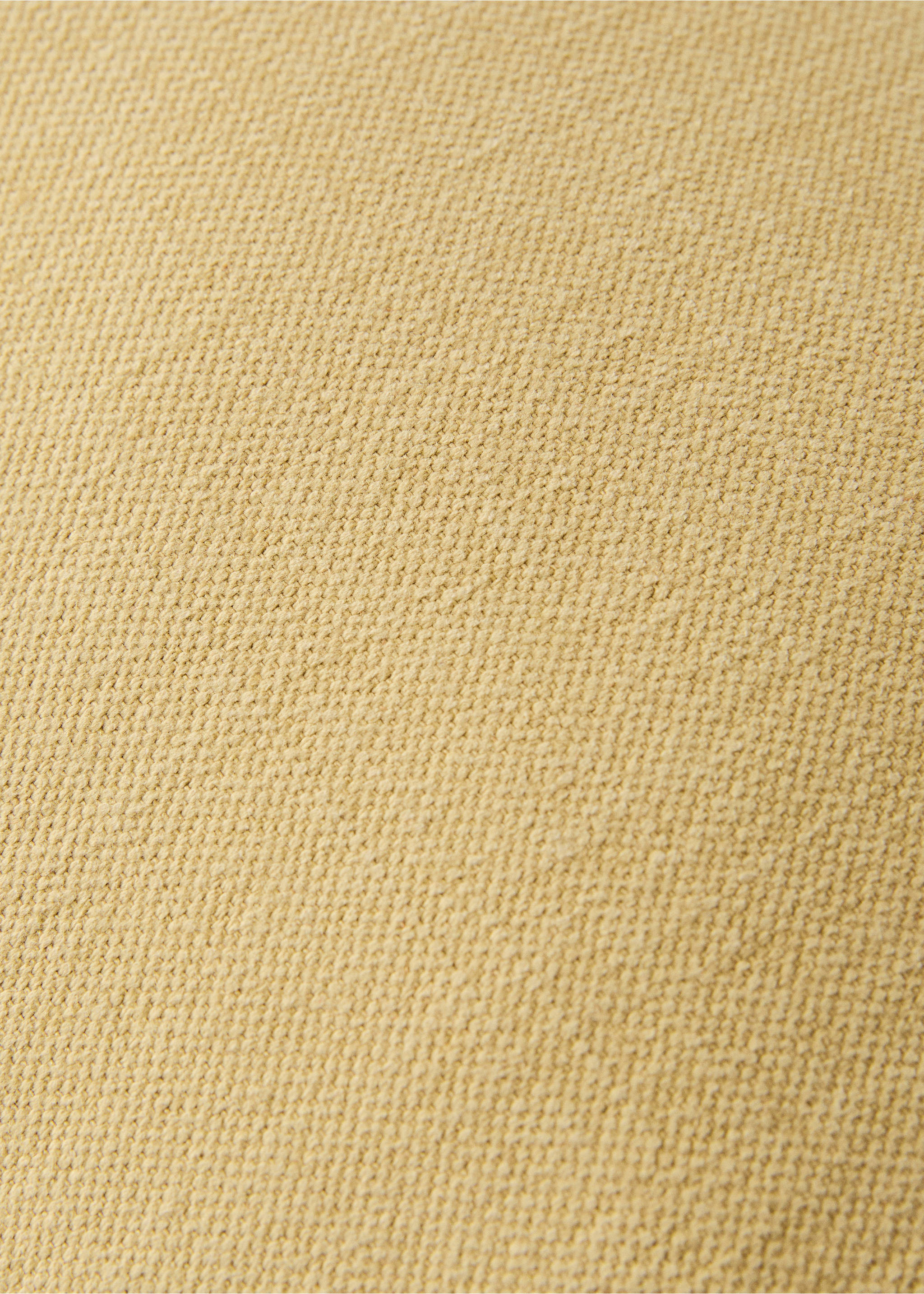 Funda coixí cotó lli overlock pestanya 40x60 cm - Detall de l'article 3, Mostassa. Ref: 17003347-00.