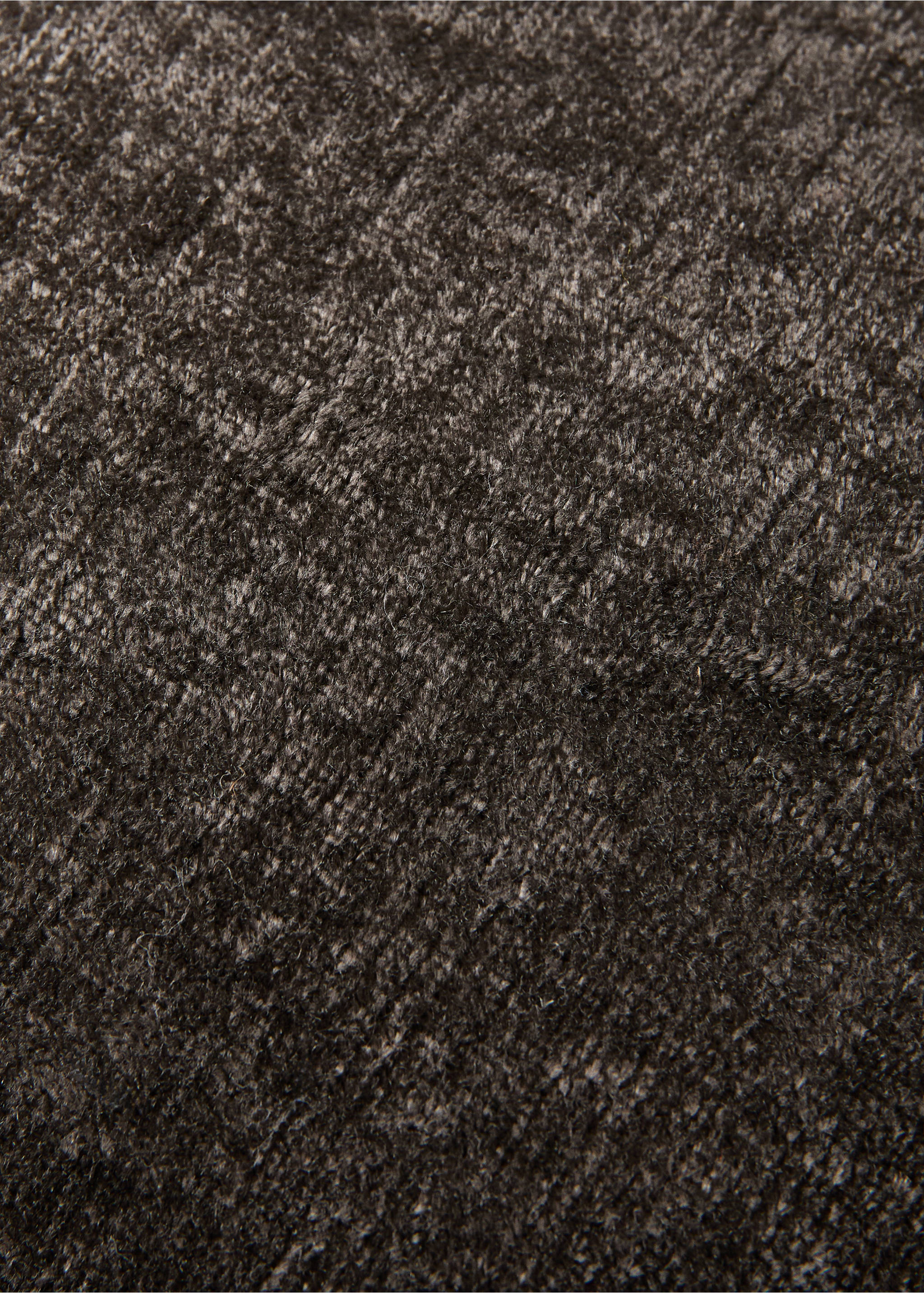 Kissenbezug aus Samt mit Leinen, 40 x 60 cm - Detail des Artikels 3, Kaffeebraun. Ref: 17003348-00.