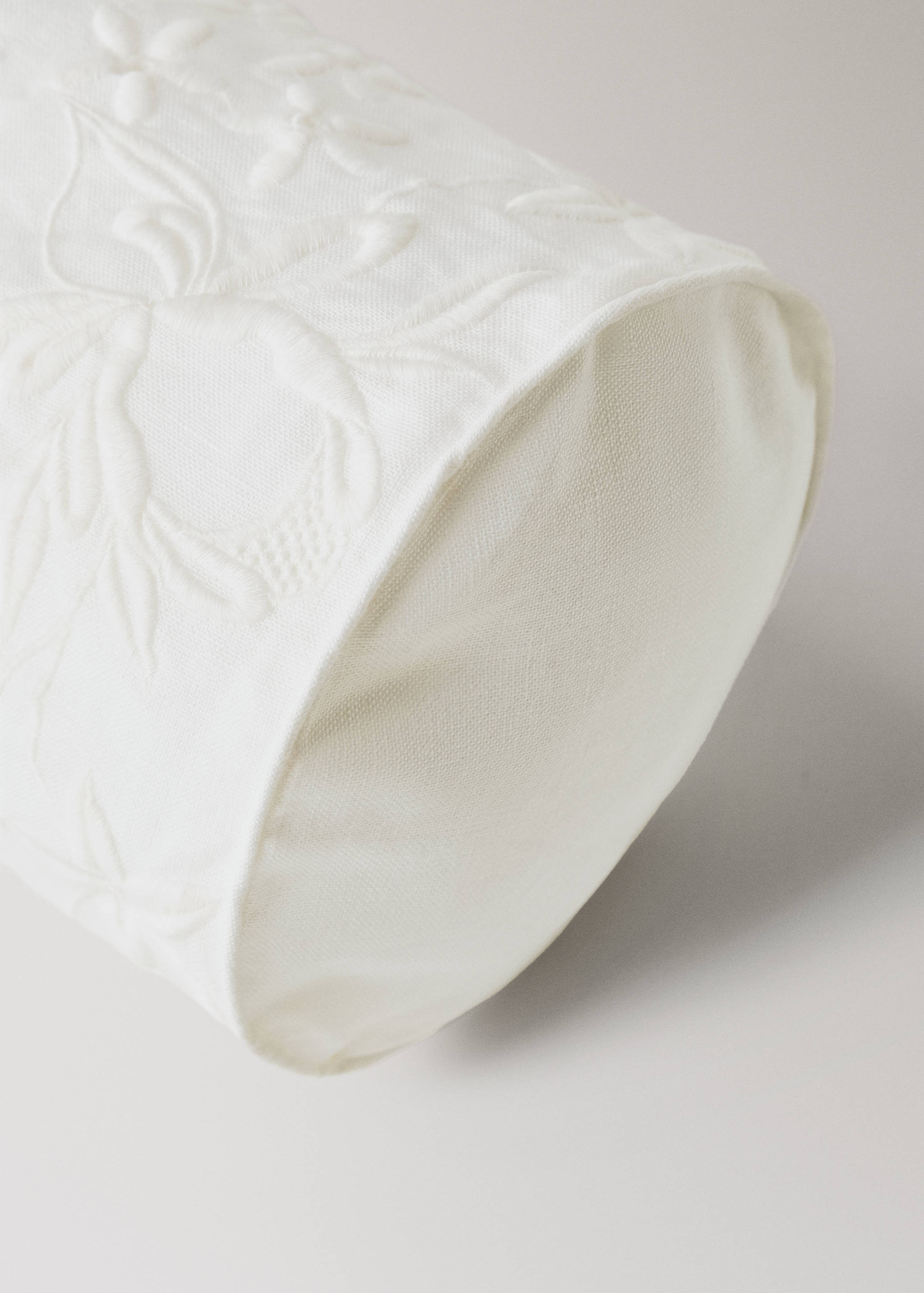 Housse de coussin lin coton brodé 15x45 cm - Détail de l'article 2