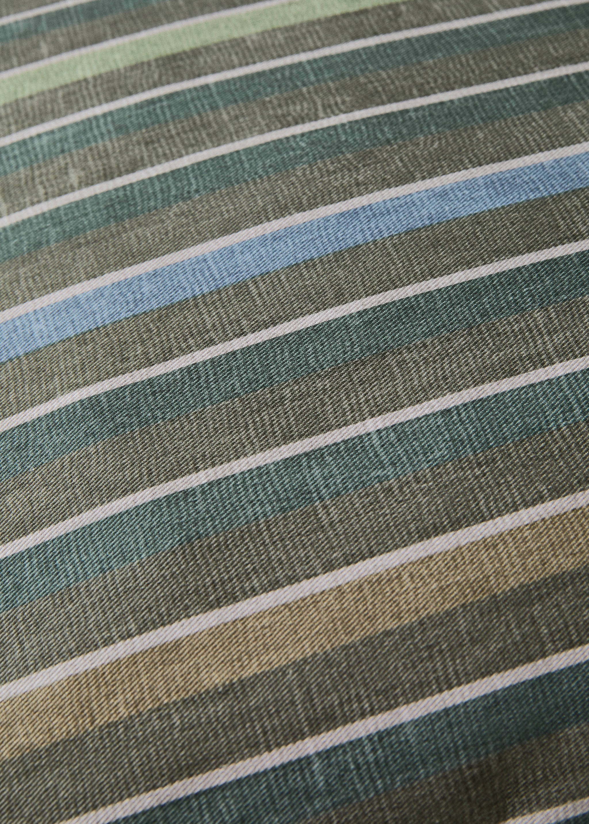 Housse de coussin en coton imprimé à rayures 45x45 cm - Détail de l'article 3