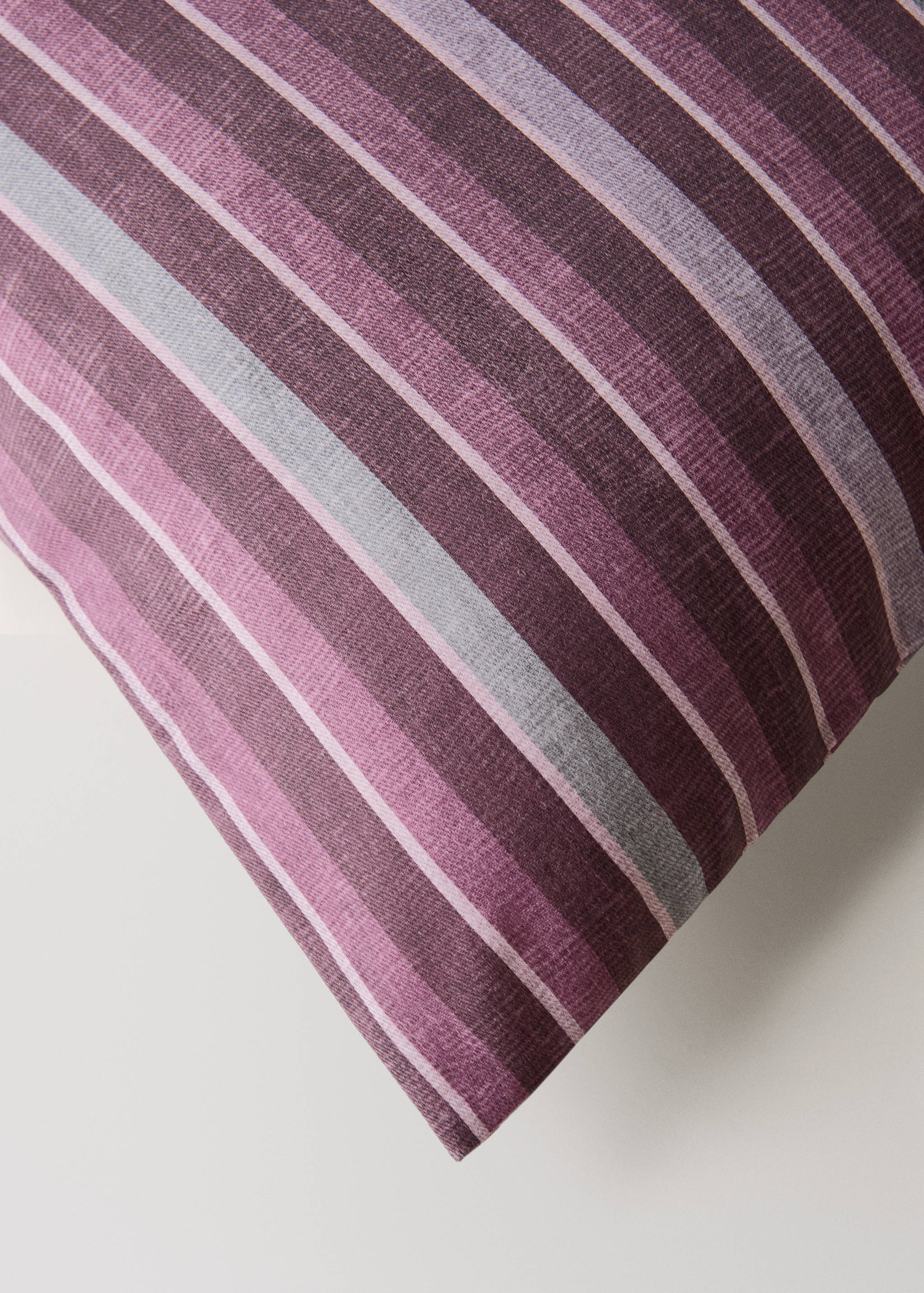 Housse de coussin en coton imprimé à rayures 45x45 cm - Détail de l'article 2