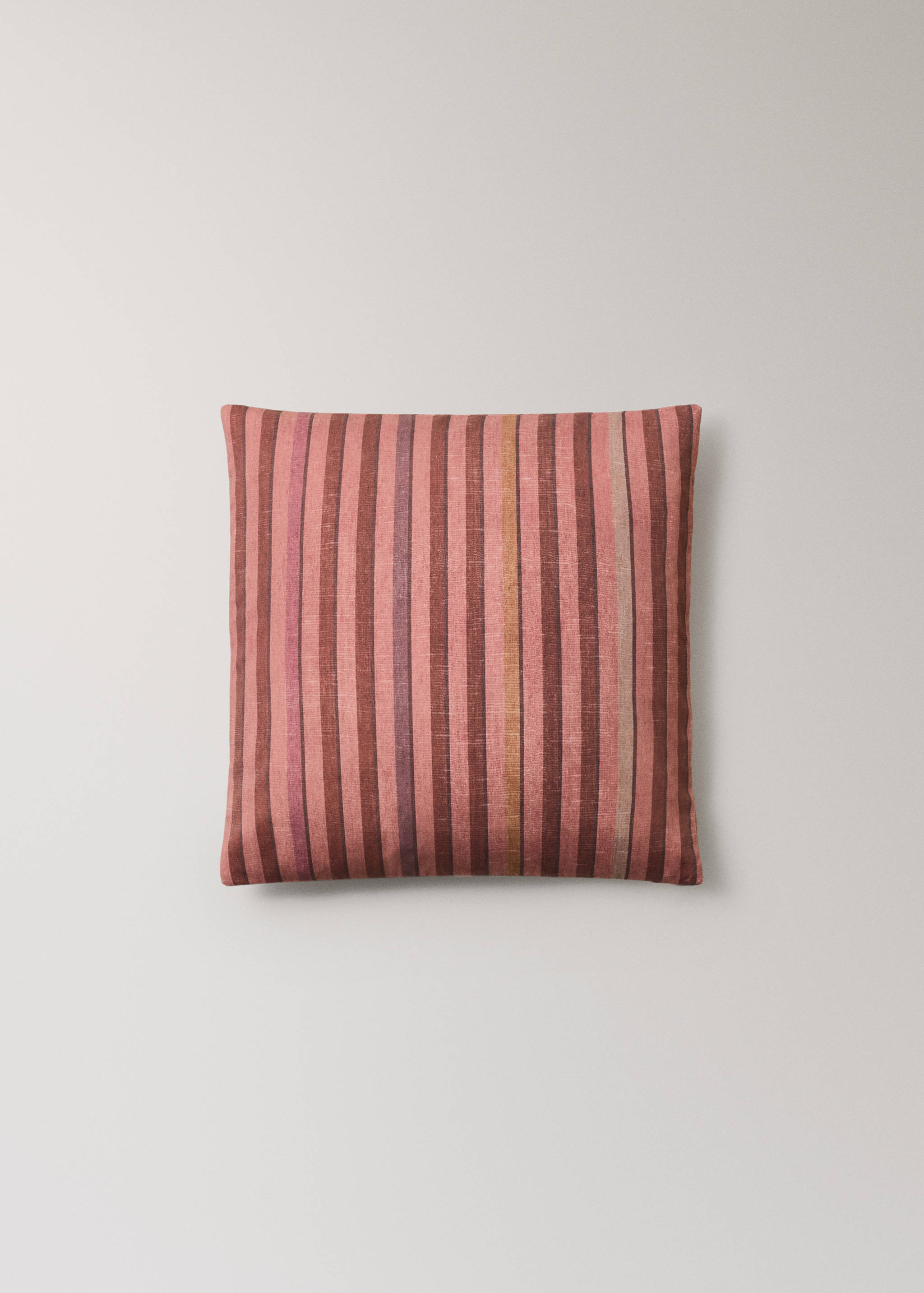 Housse de coussin en coton imprimé à rayures 45x45 cm - Article sans modèle