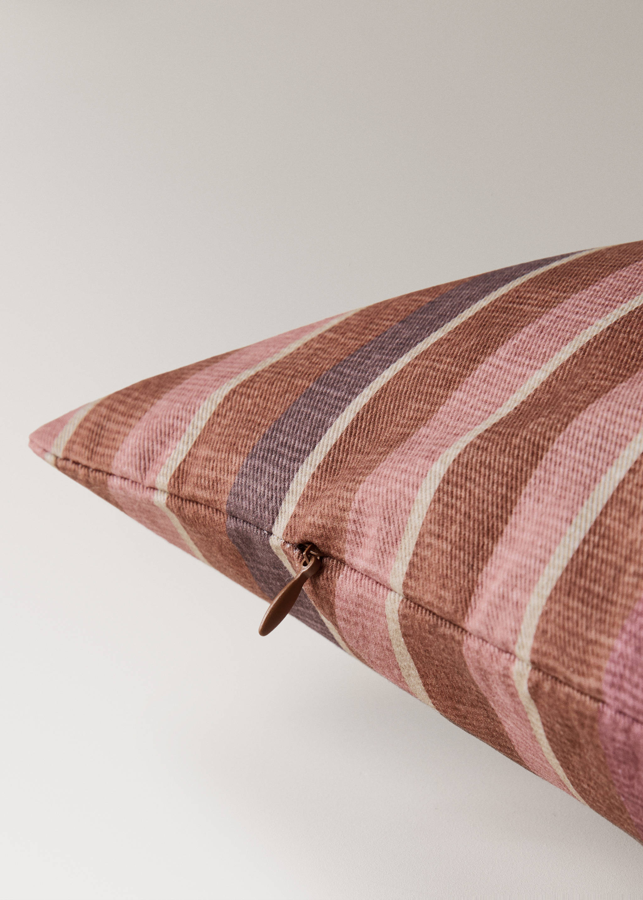 Housse de coussin en coton rayure imprimée 40x60 cm - Détail de l'article 1