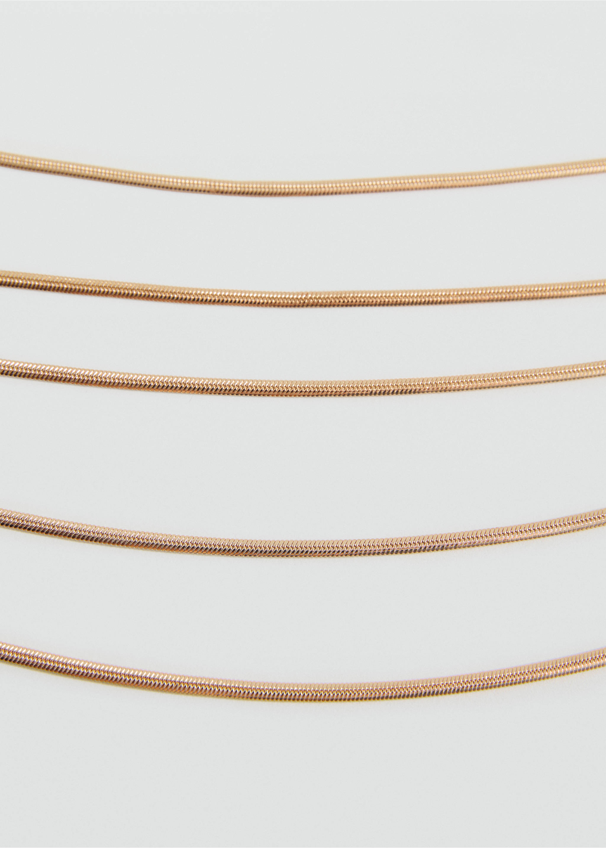 Multiple chain necklace - Medium plane, Gold. Ref: 17003816-00.