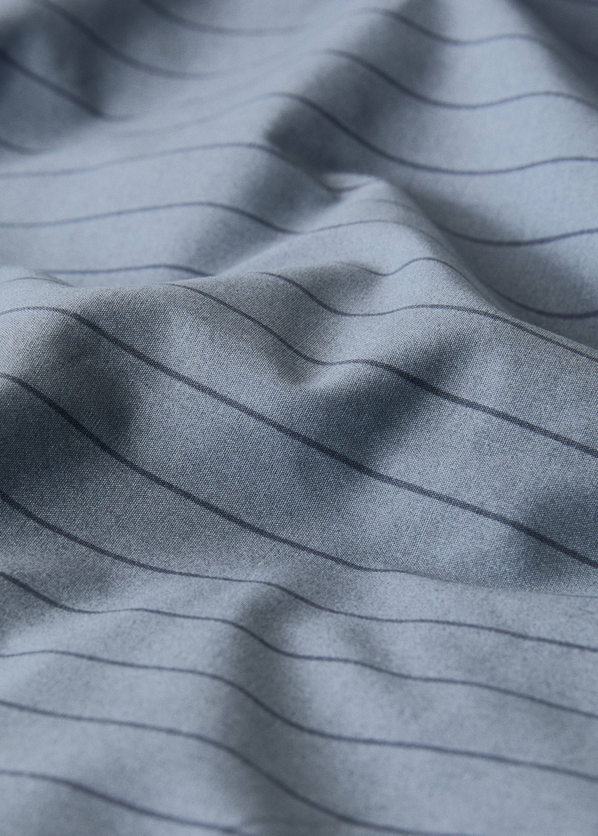 Housse de couette percale de coton rayures réversible lit 180/200 cm - Détail de l'article 2