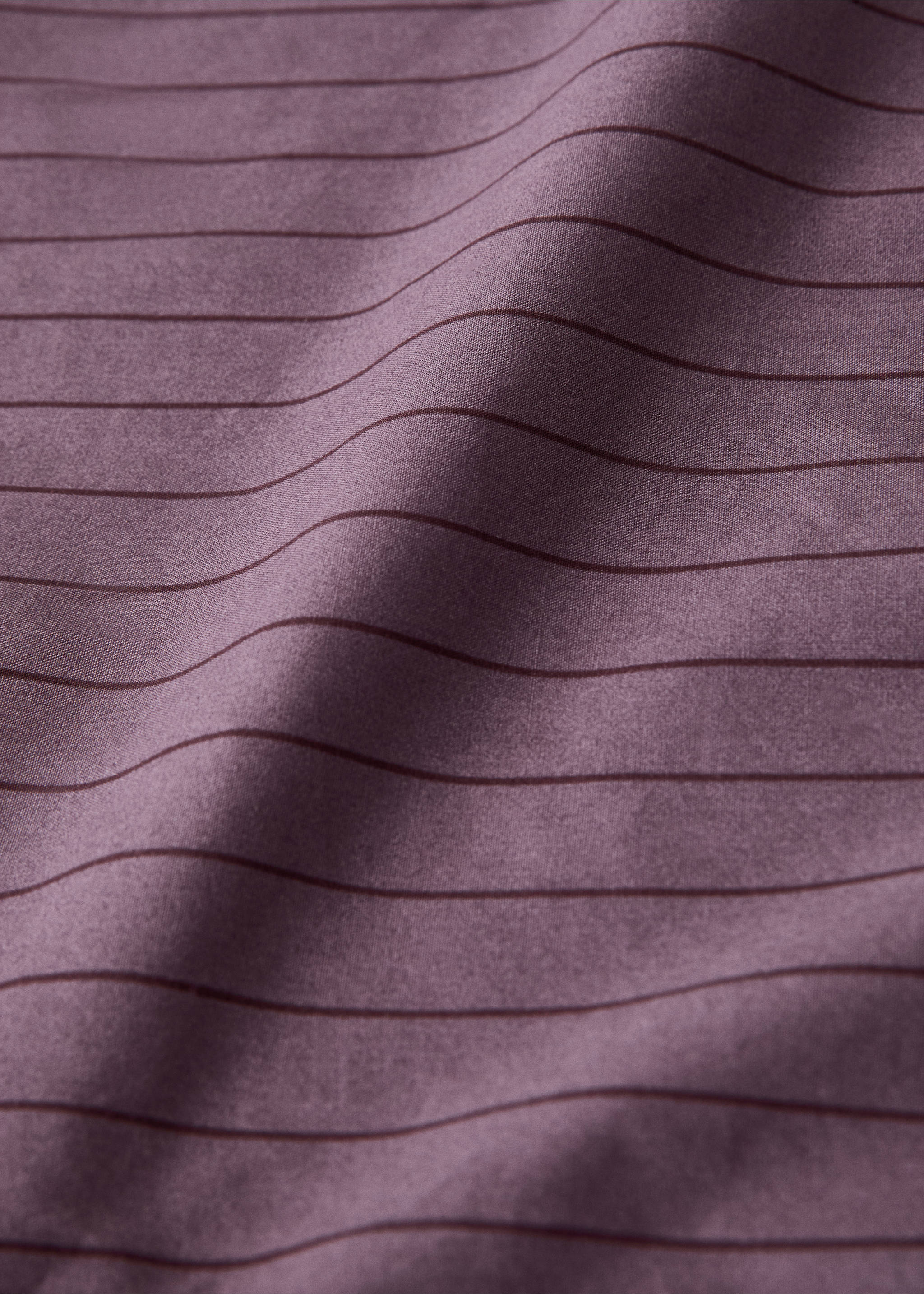 Housse de couette percale de coton rayures réversible lit 180/200 cm - Détail de l'article 2, Prune. Ref: 17003825-00.