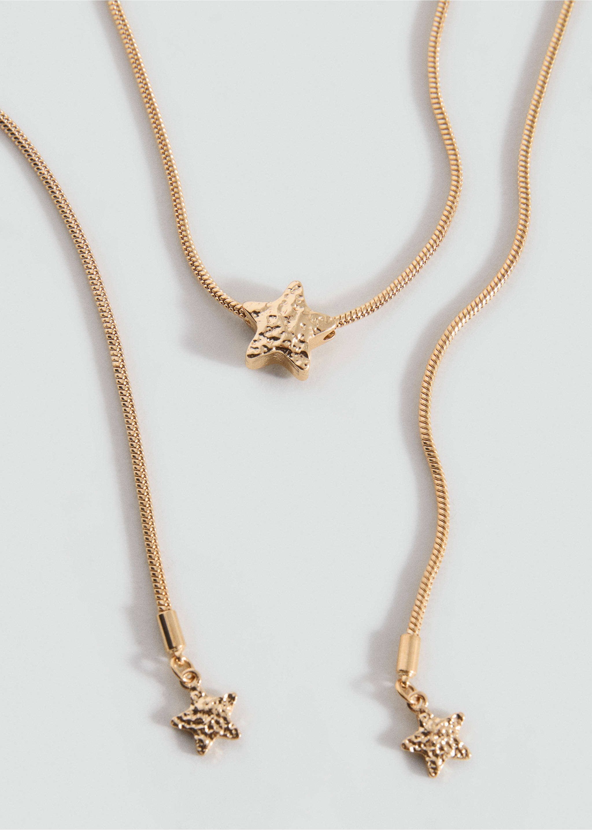 Star necklace - Medium plane, Gold. Ref: 17003827-00.