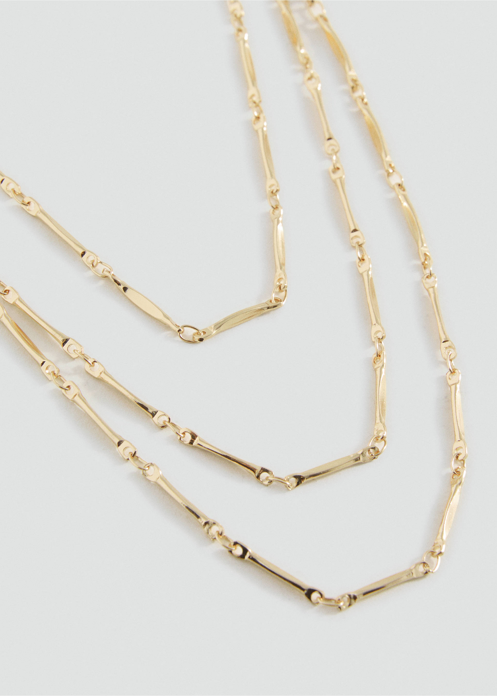Multiple chain necklace - Medium plane, Gold. Ref: 17003828-00.