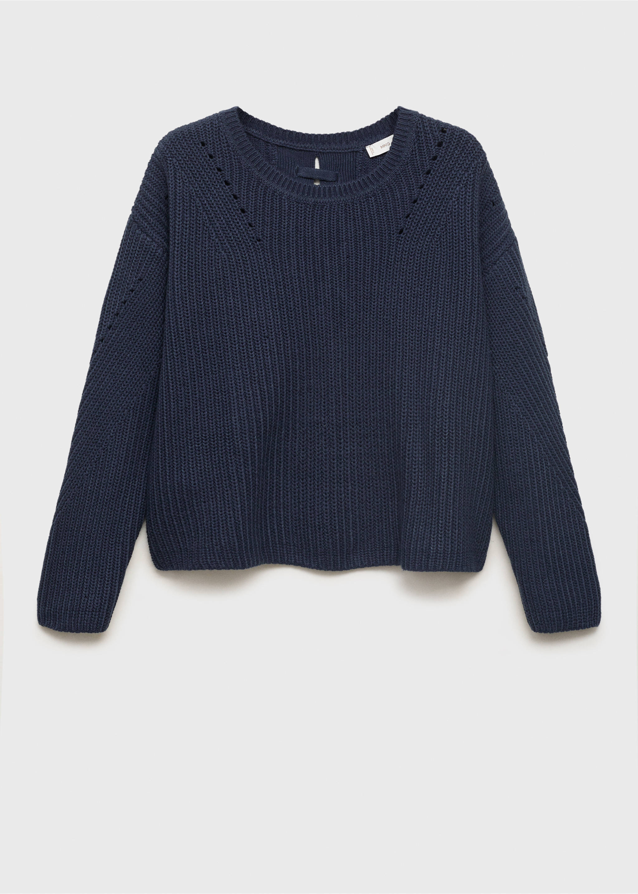 Oversize knit sweater - Article without model, Navy. Ref: 17004085-00.