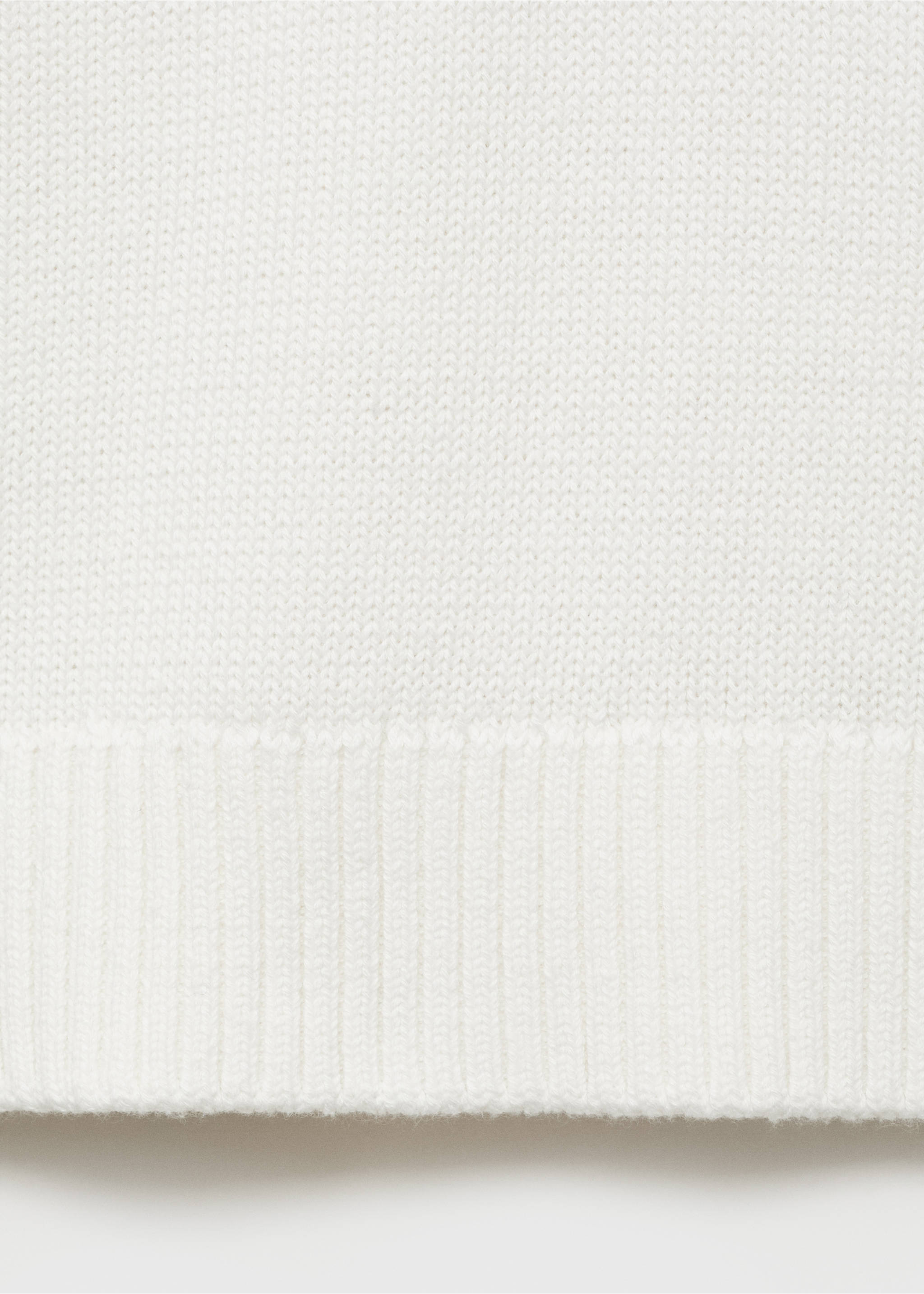 V-neck knit sweater - Details of the article 0, White. Ref: 17004086-00.