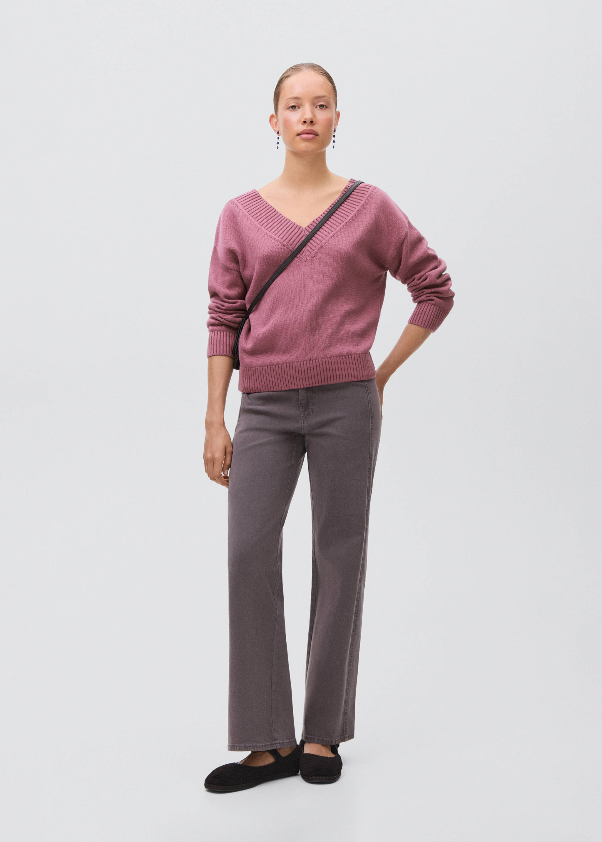 Pull-over maille col en V - Plan général