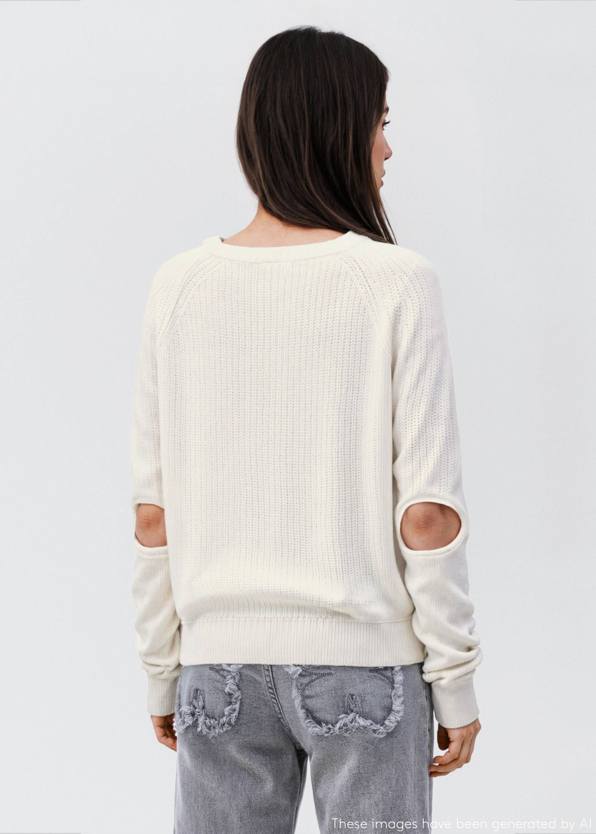 Pull-over maille ouvertures - Plan moyen