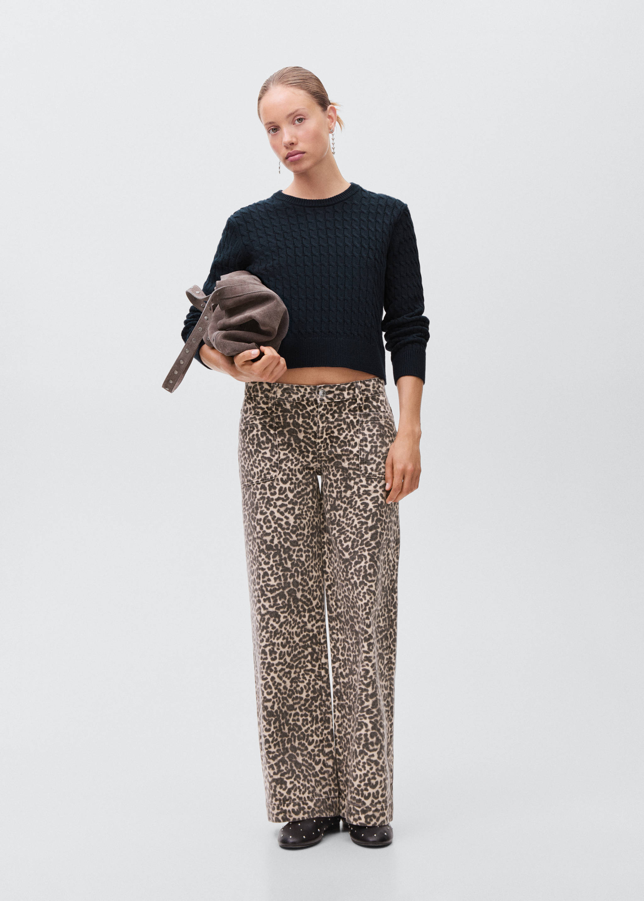 Pull-over maille tressée - Plan général