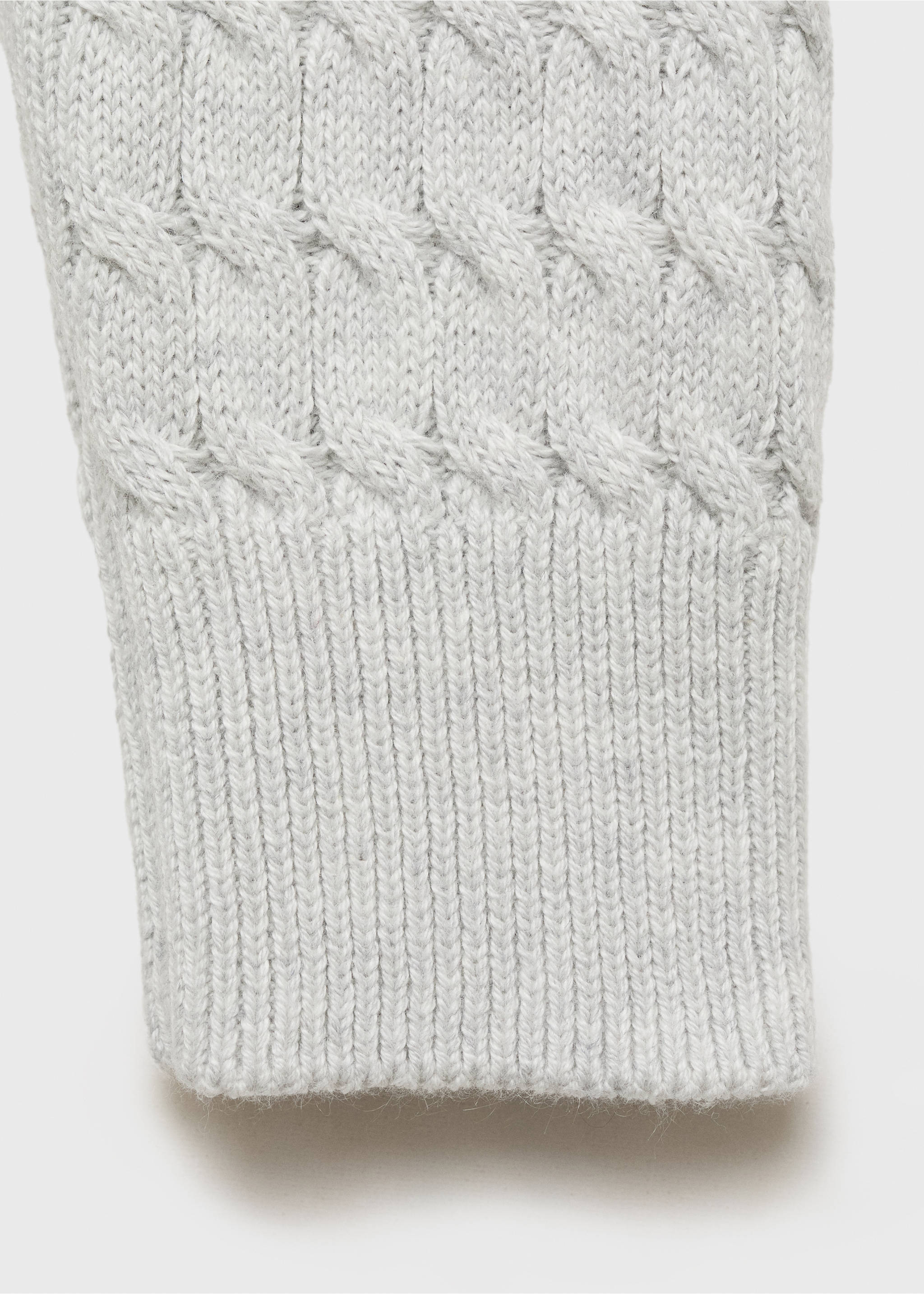 Pull-over maille tressée - Détail de l'article 8, Gris chiné moyen. Ref: 17004089-00.