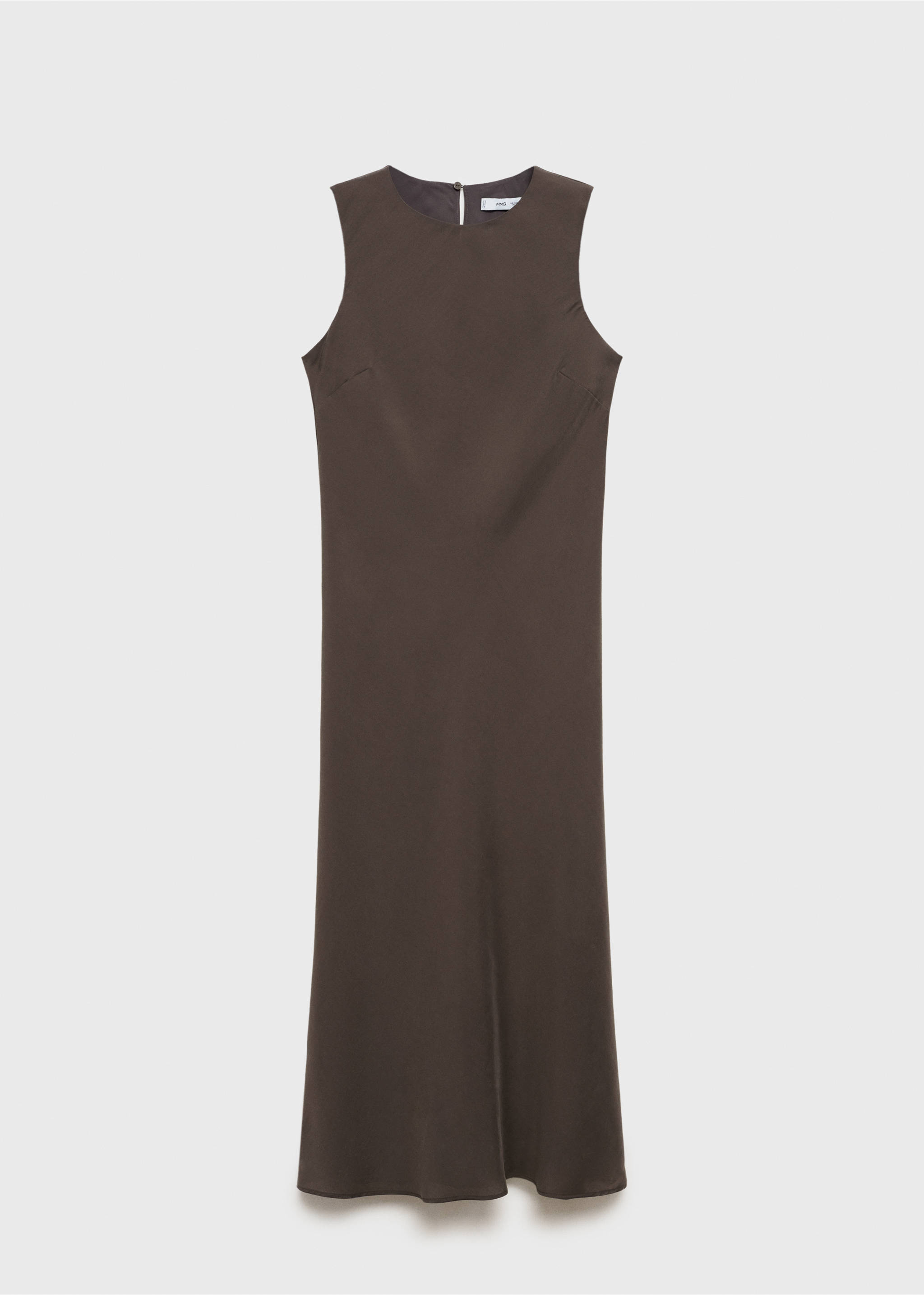 Long modal dress - Article without model, Brown. Ref: 17004090-00.