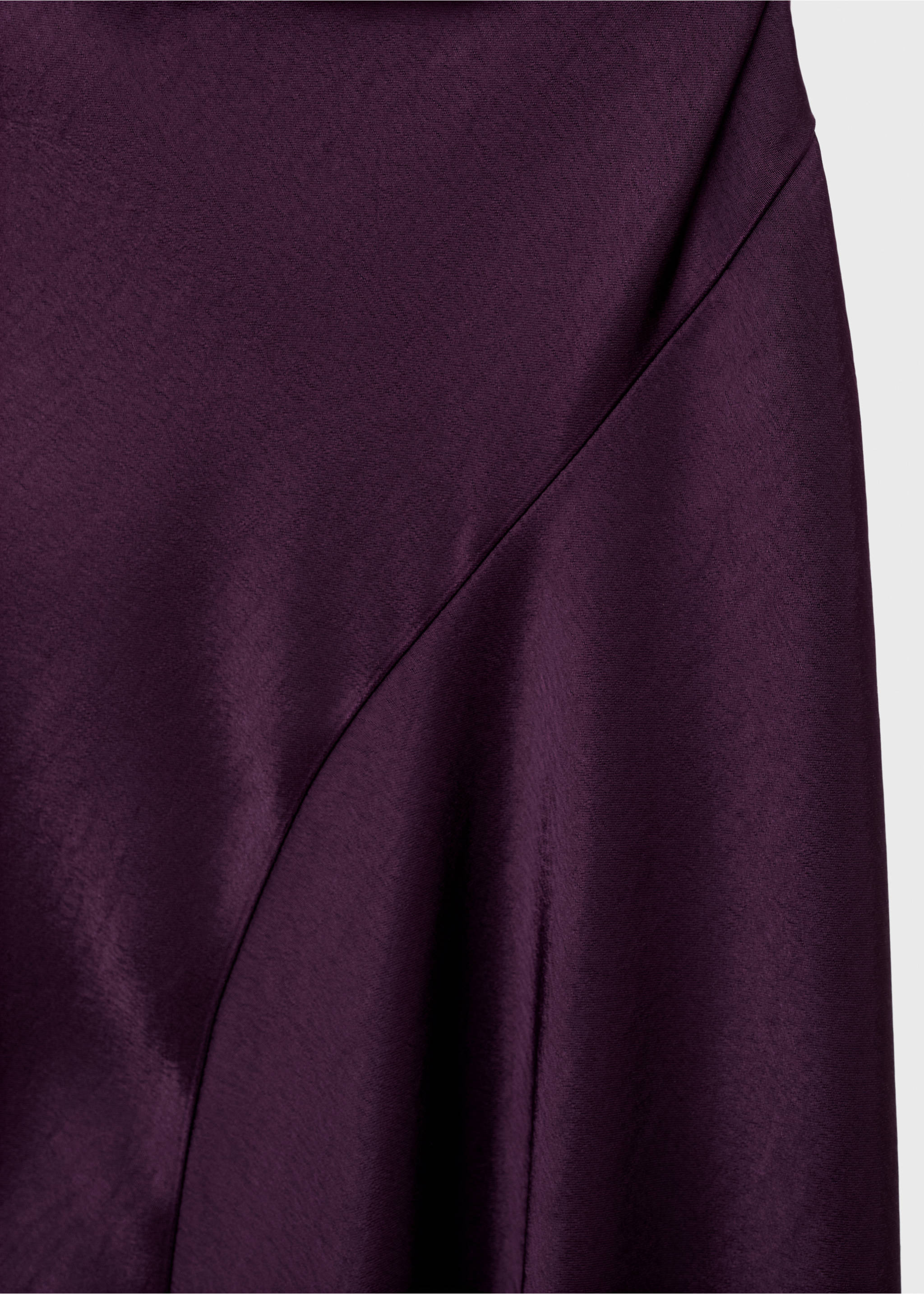 Asymmetrical satin dress - Details of the article 8, Purple. Ref: 17004091-00.
