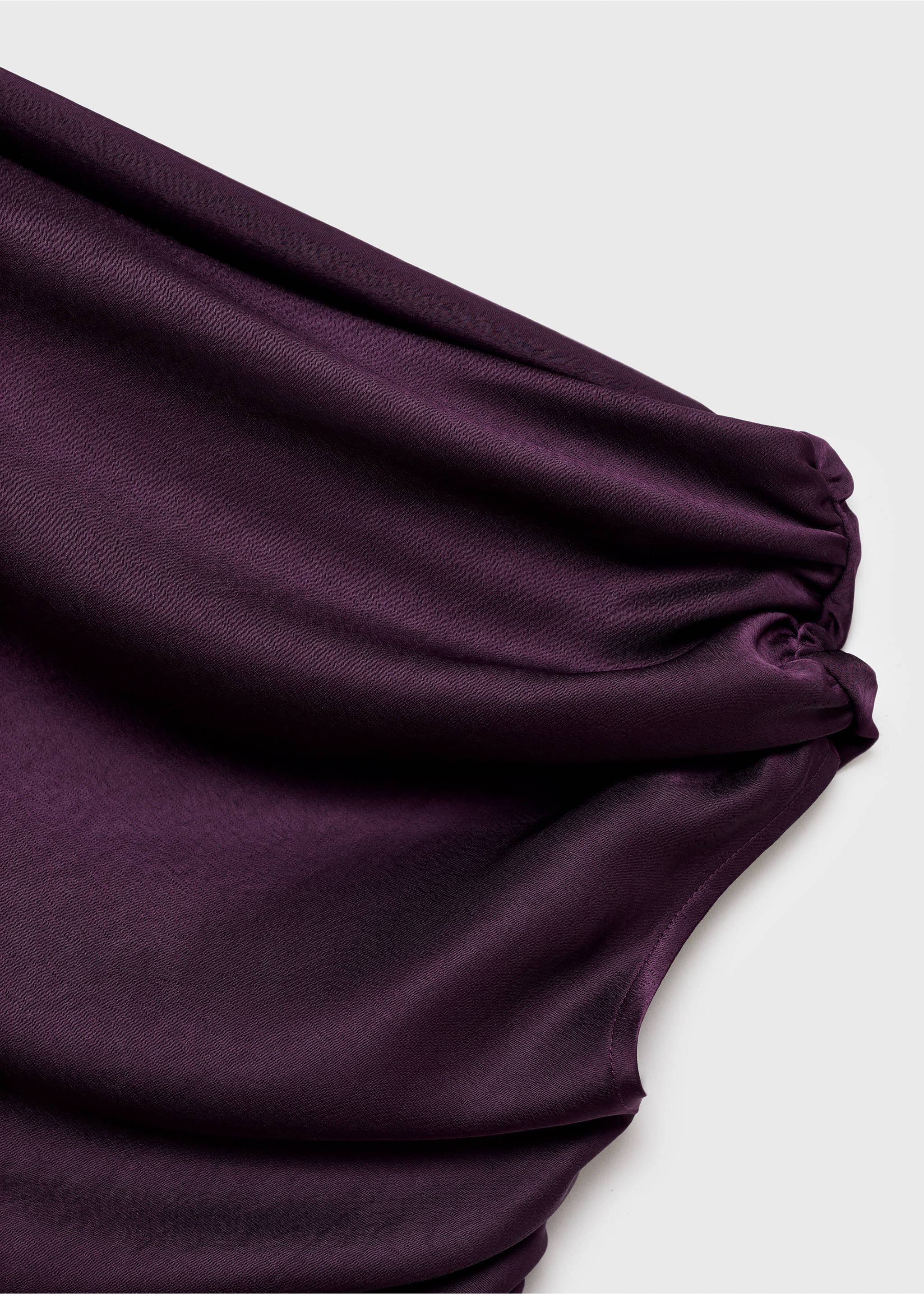 Asymmetrical satin dress - Details of the article 0, Purple. Ref: 17004091-00.