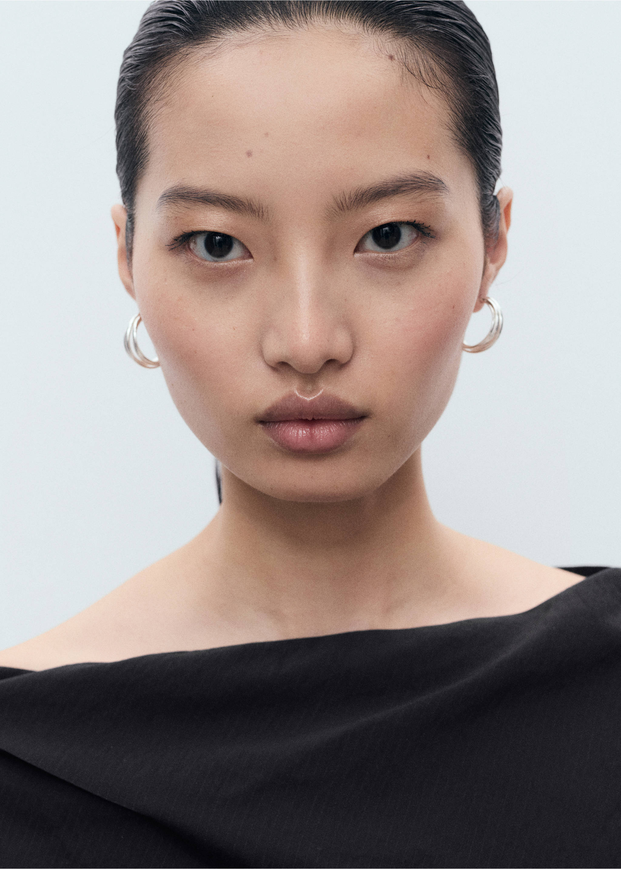 Asymmetrical knotted dress - Details of the article 4, Dark Navy. Ref: 17004095-00.