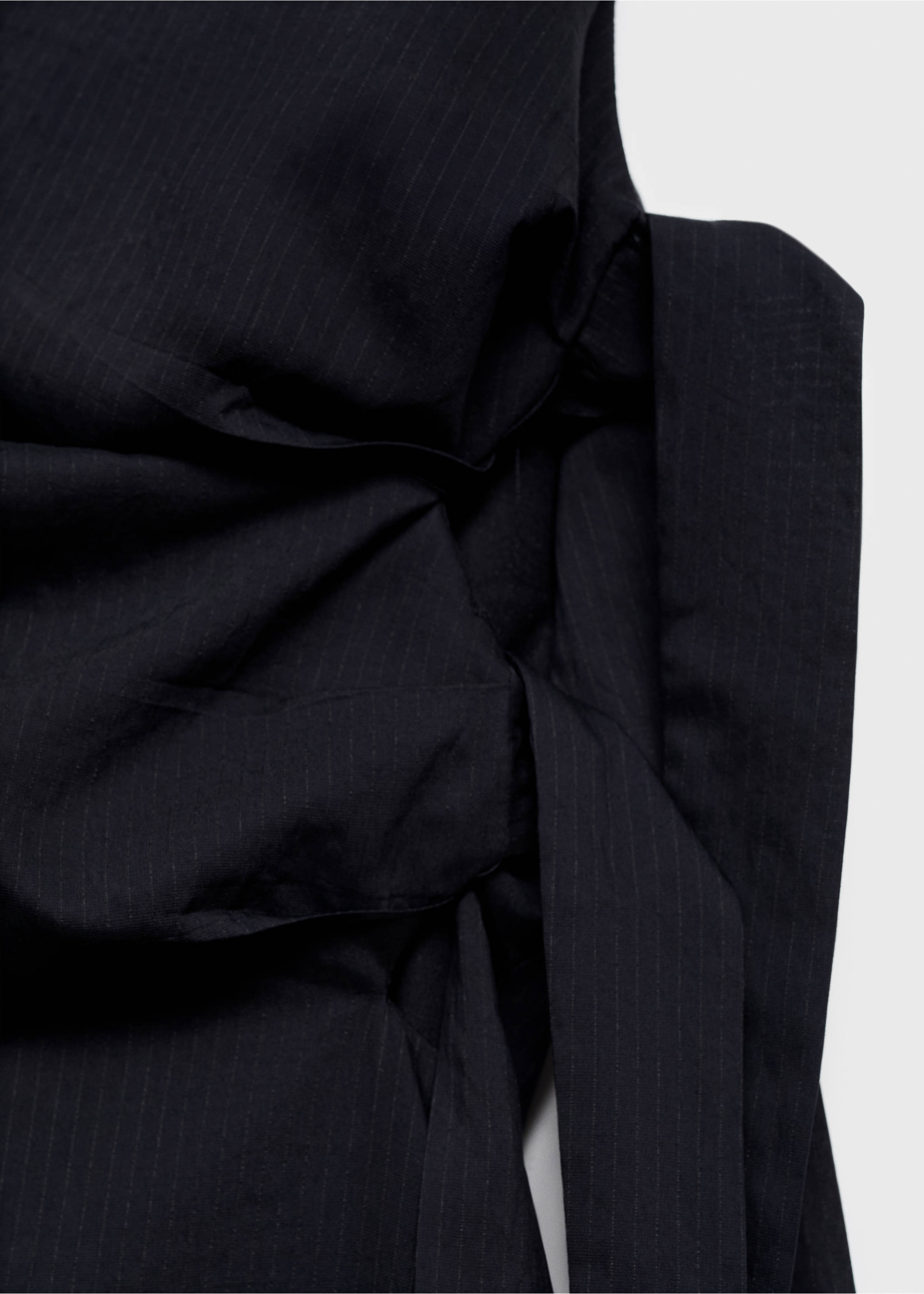 Asymmetrical knotted dress - Details of the article 8, Dark Navy. Ref: 17004095-00.